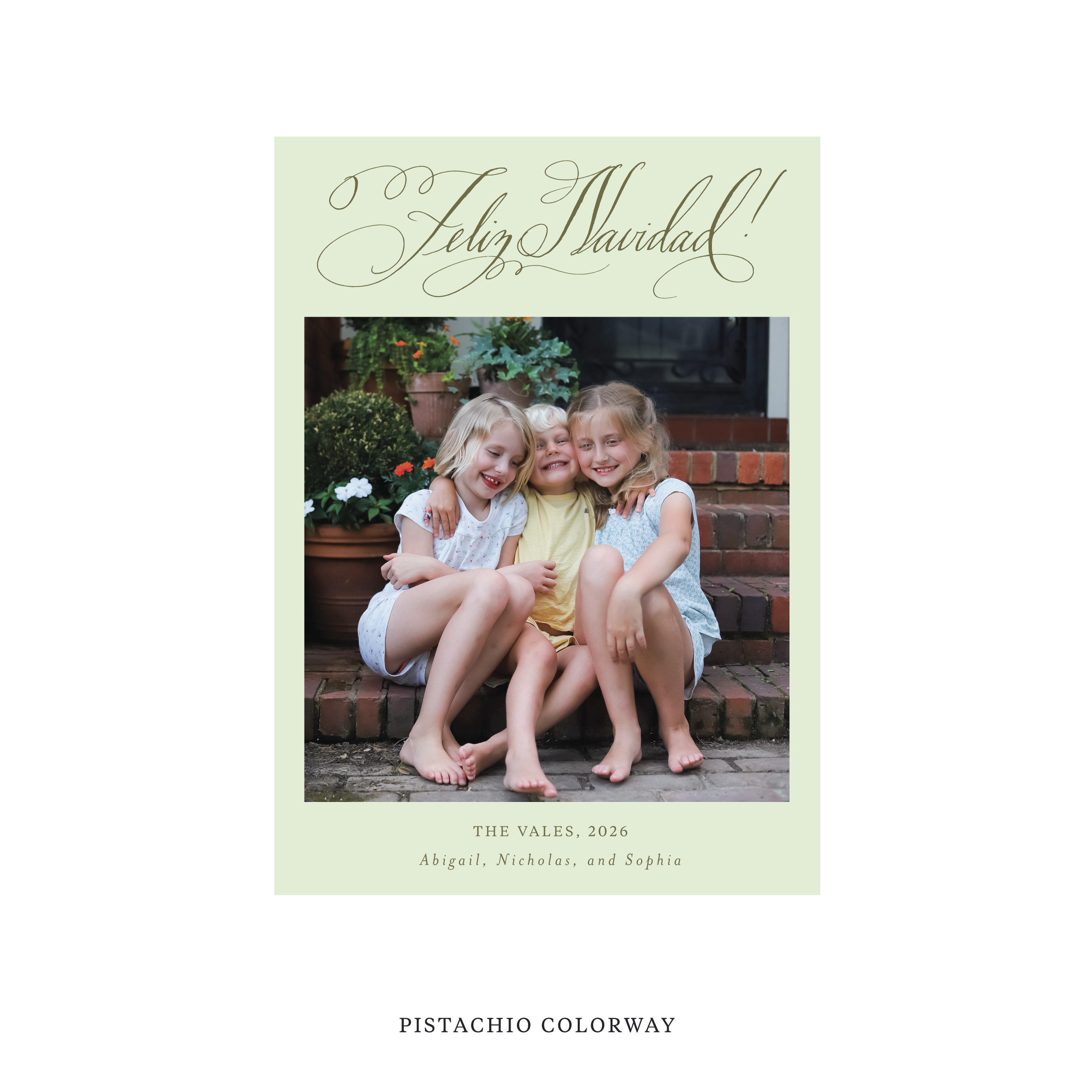 Vale Classic Flat Print Holiday Card, Medium
