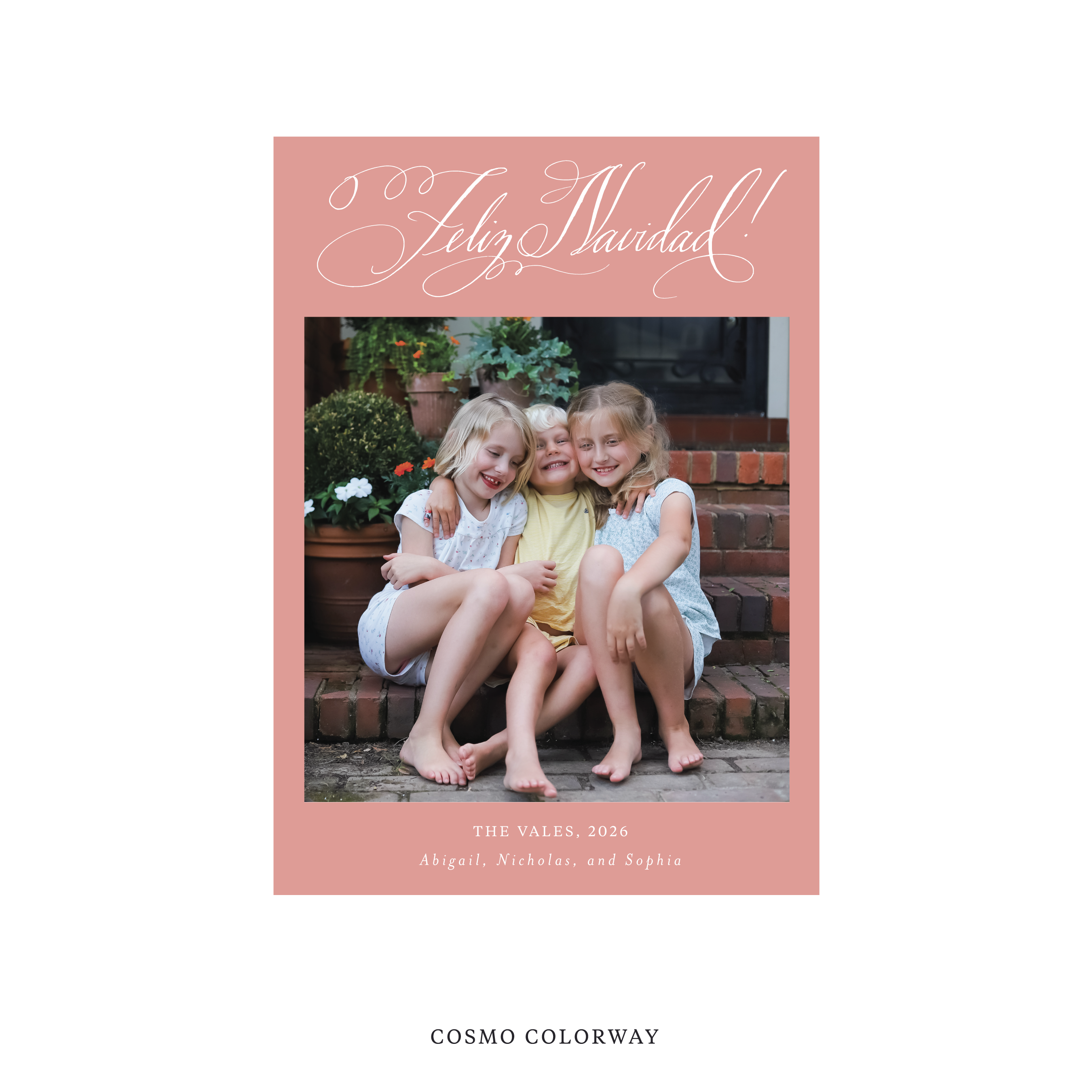 Vale Classic Flat Print Holiday Card, Medium