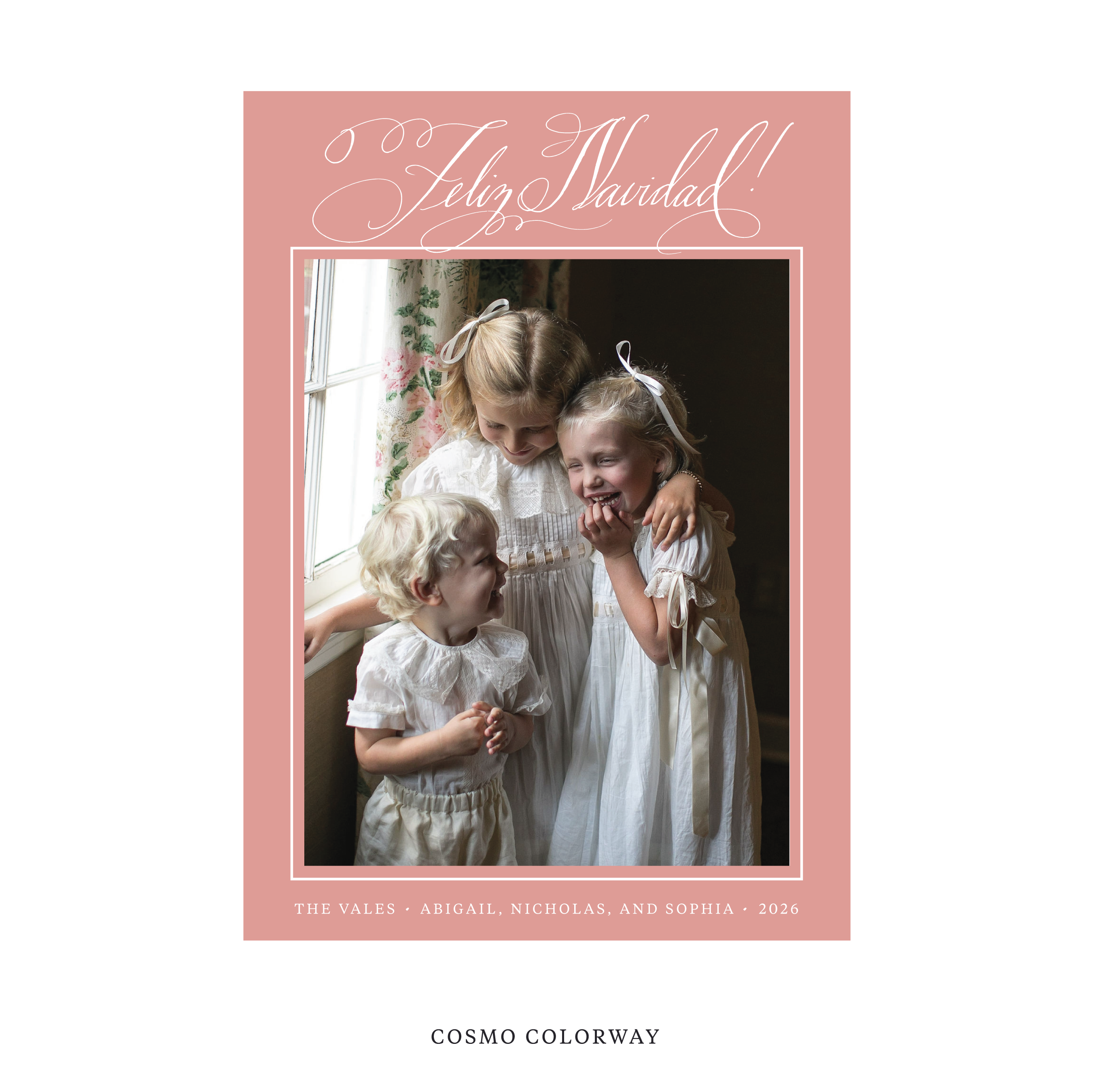 Vale Classic Flat Print Holiday Card, Large
