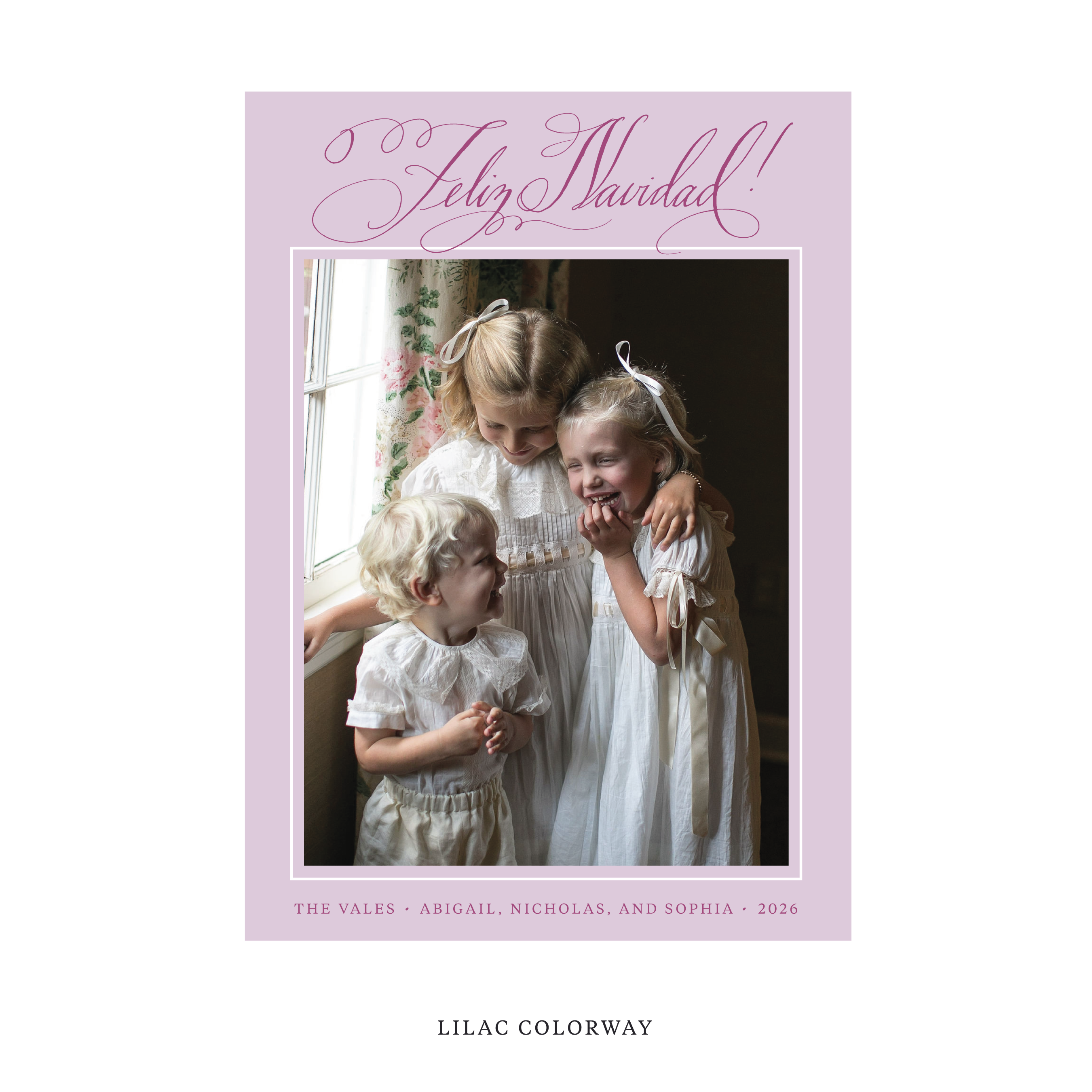 Vale Classic Flat Print Holiday Card, Large