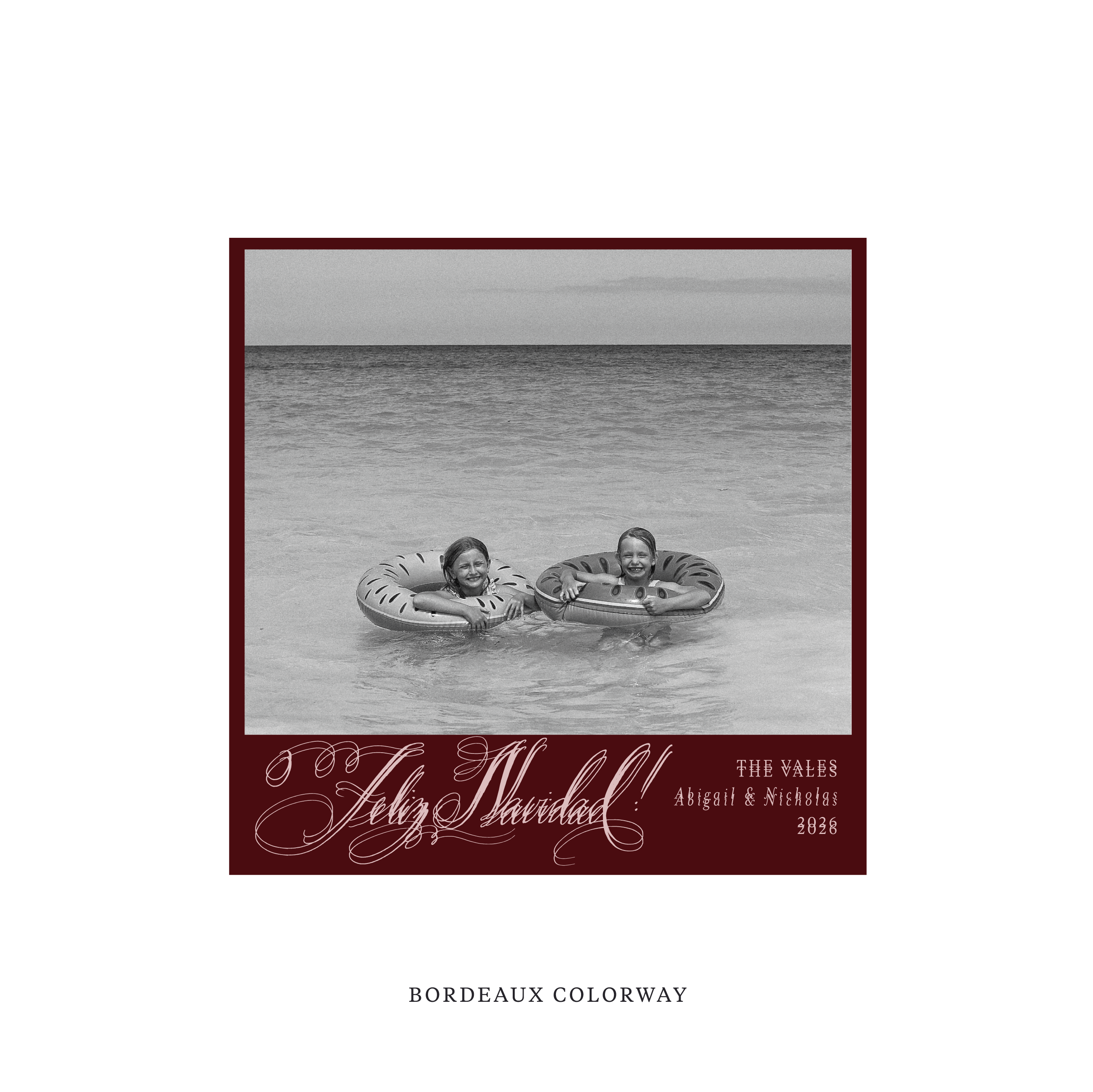 Vale Classic Flat Print Holiday Card, Square II
