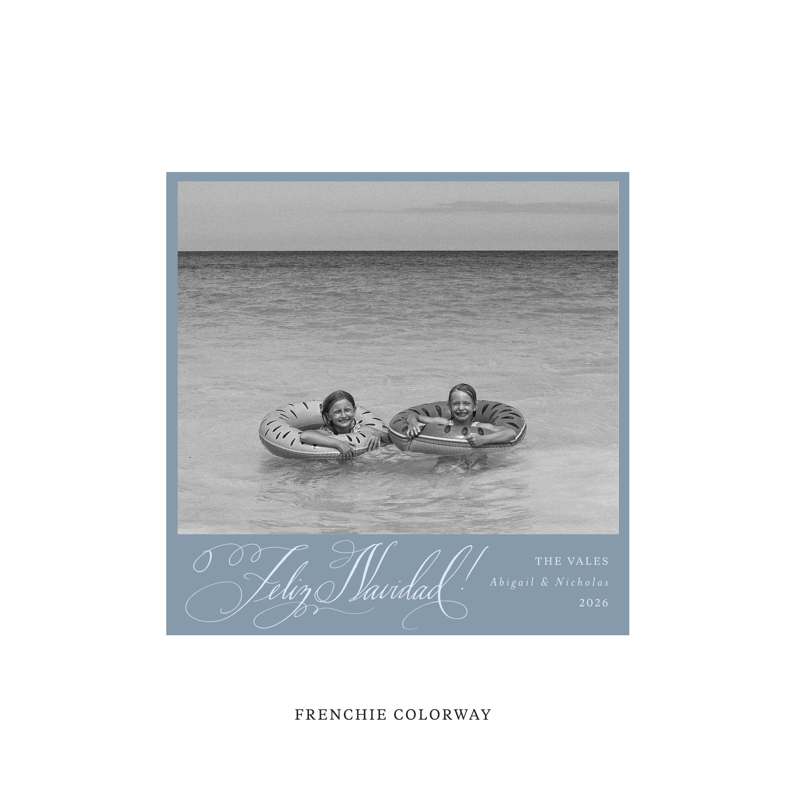 Vale Classic Flat Print Holiday Card, Square II