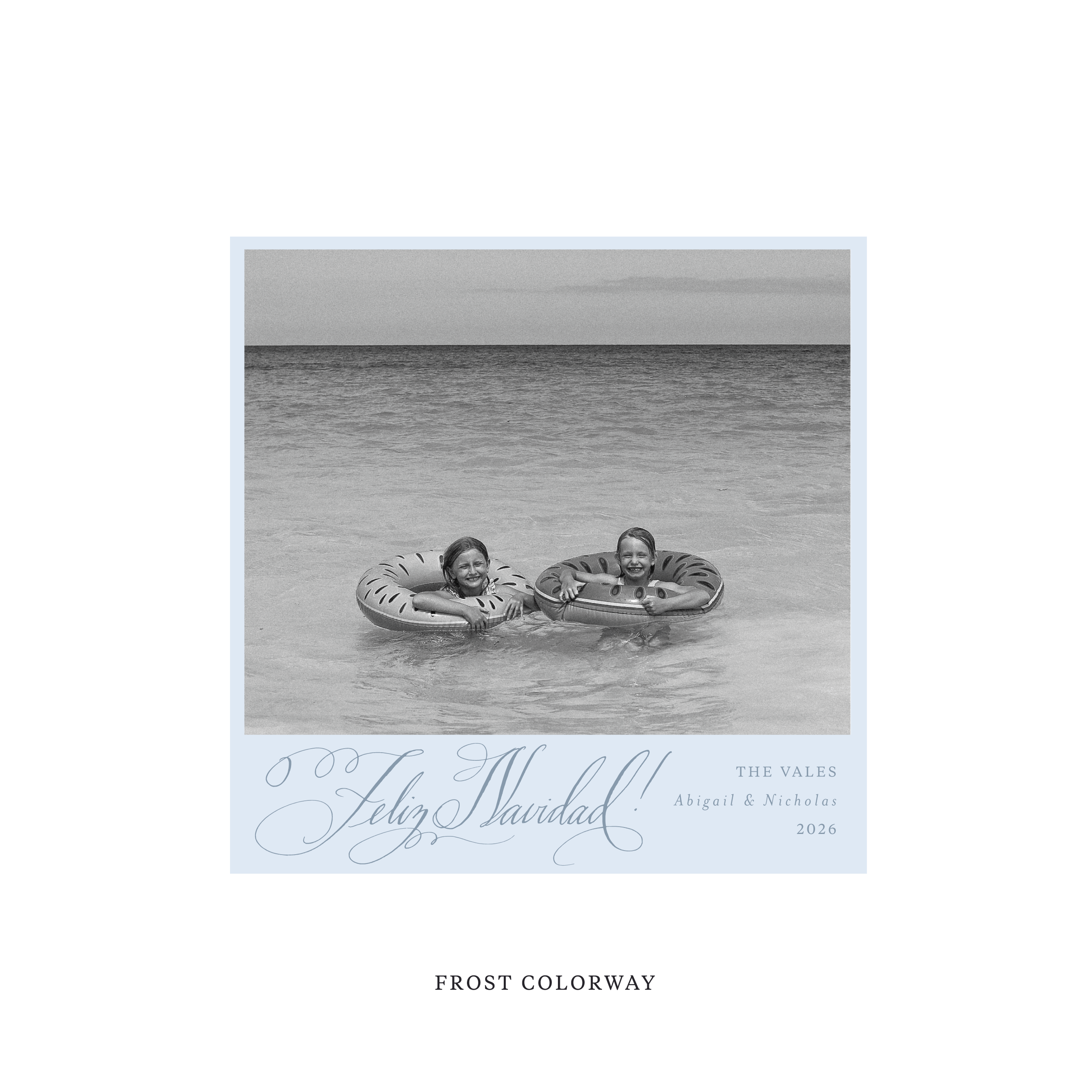 Vale Classic Flat Print Holiday Card, Square II