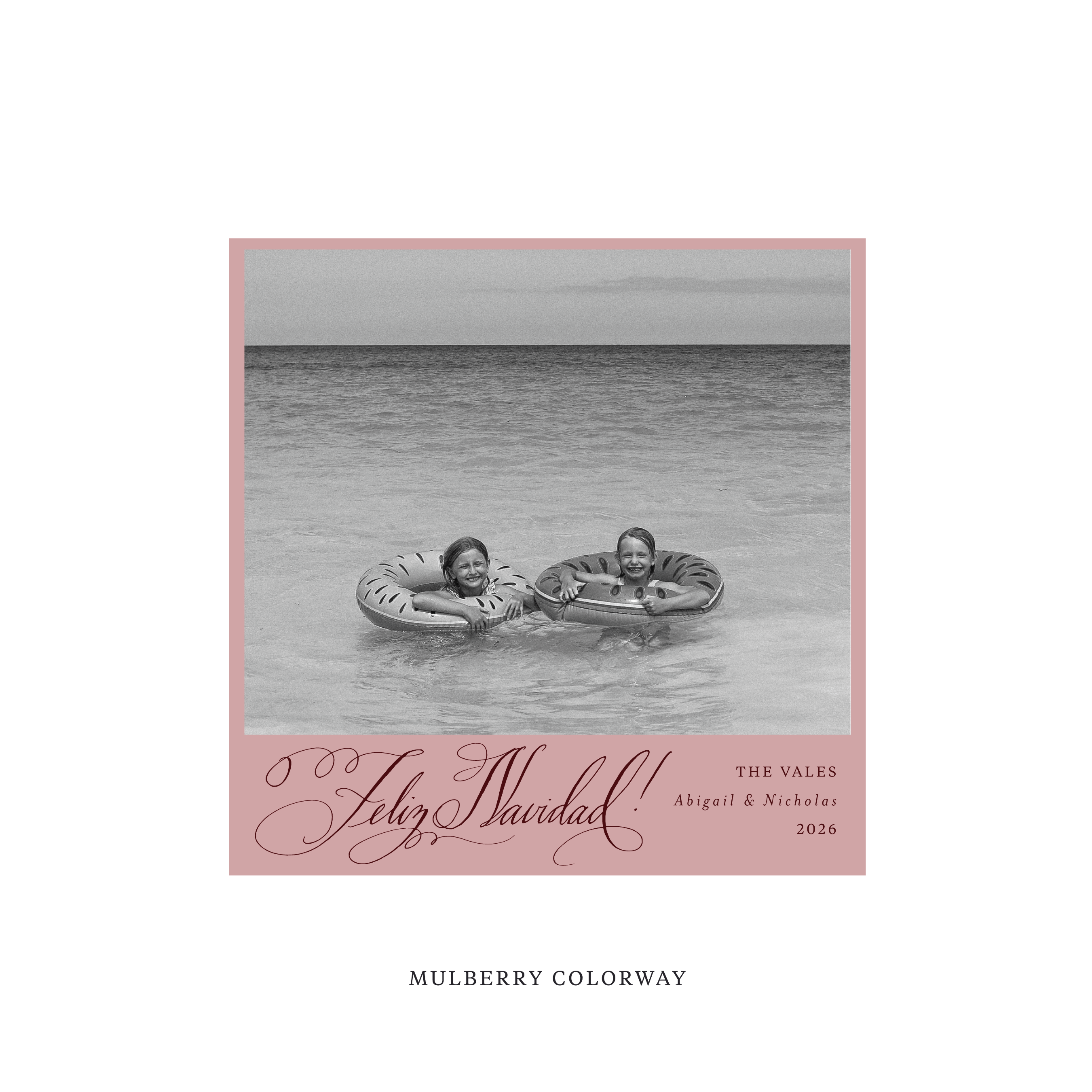 Vale Classic Flat Print Holiday Card, Square II