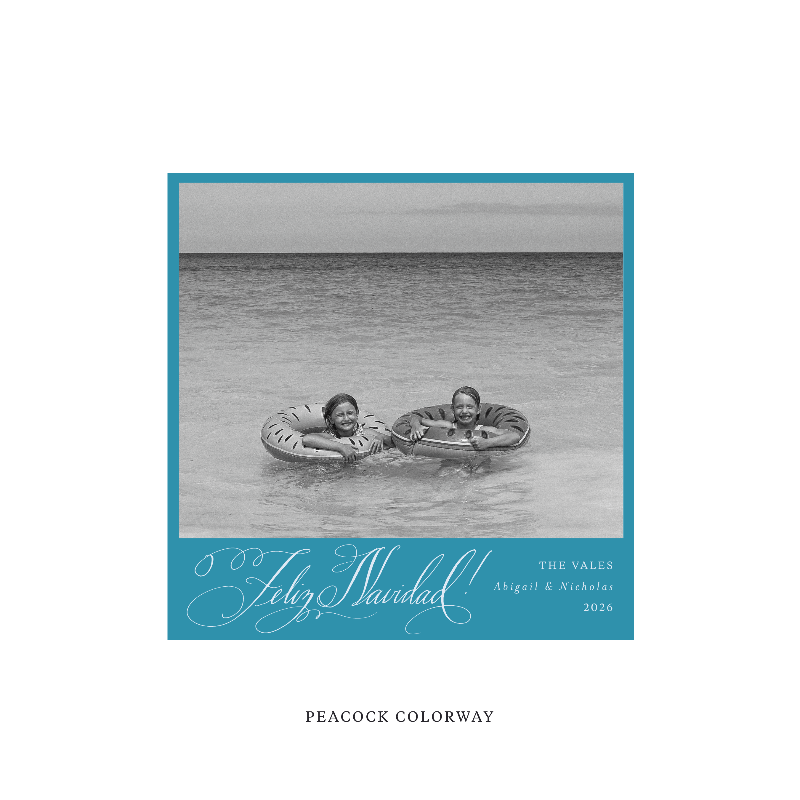 Vale Classic Flat Print Holiday Card, Square II