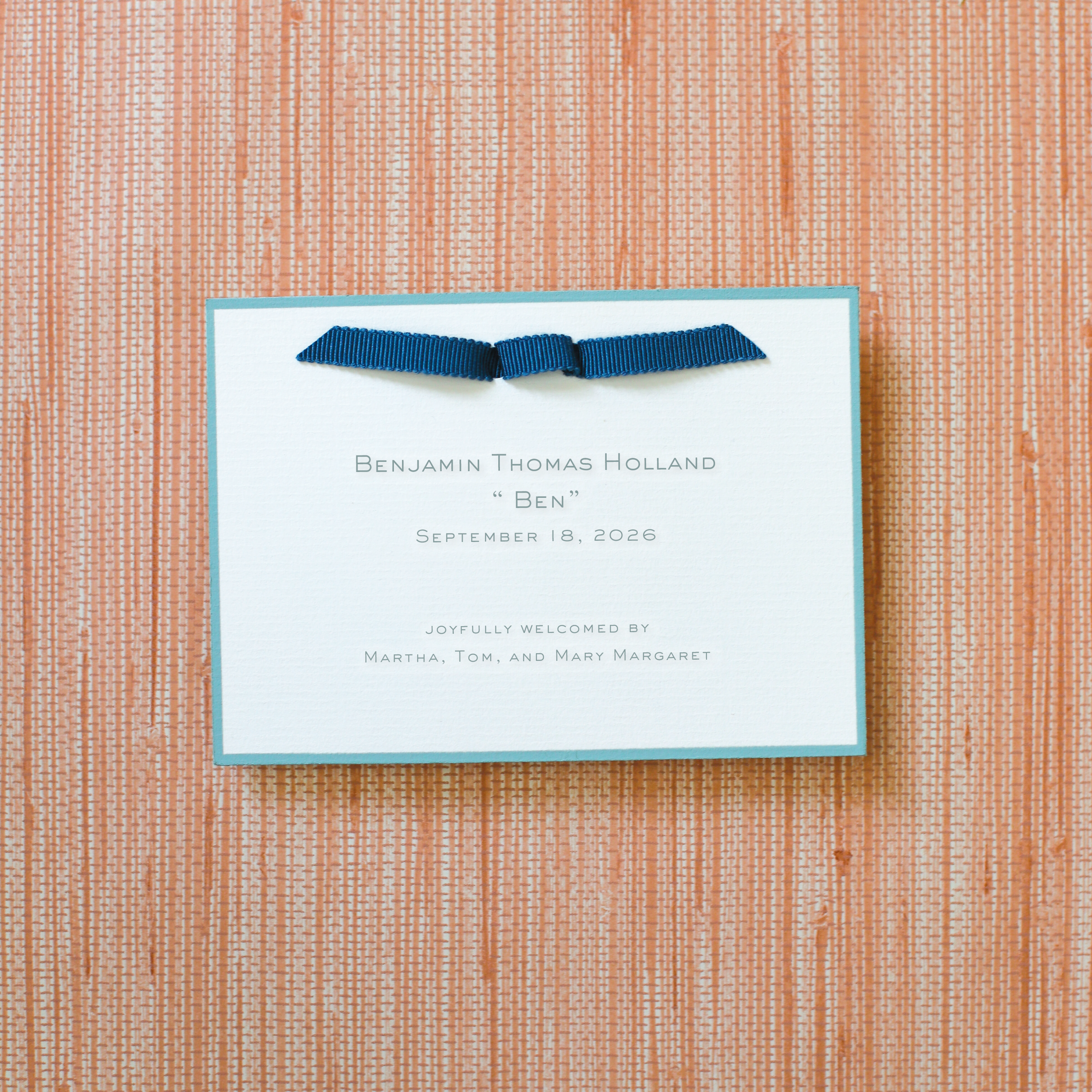 Richmond Ribbon Birth Announcement