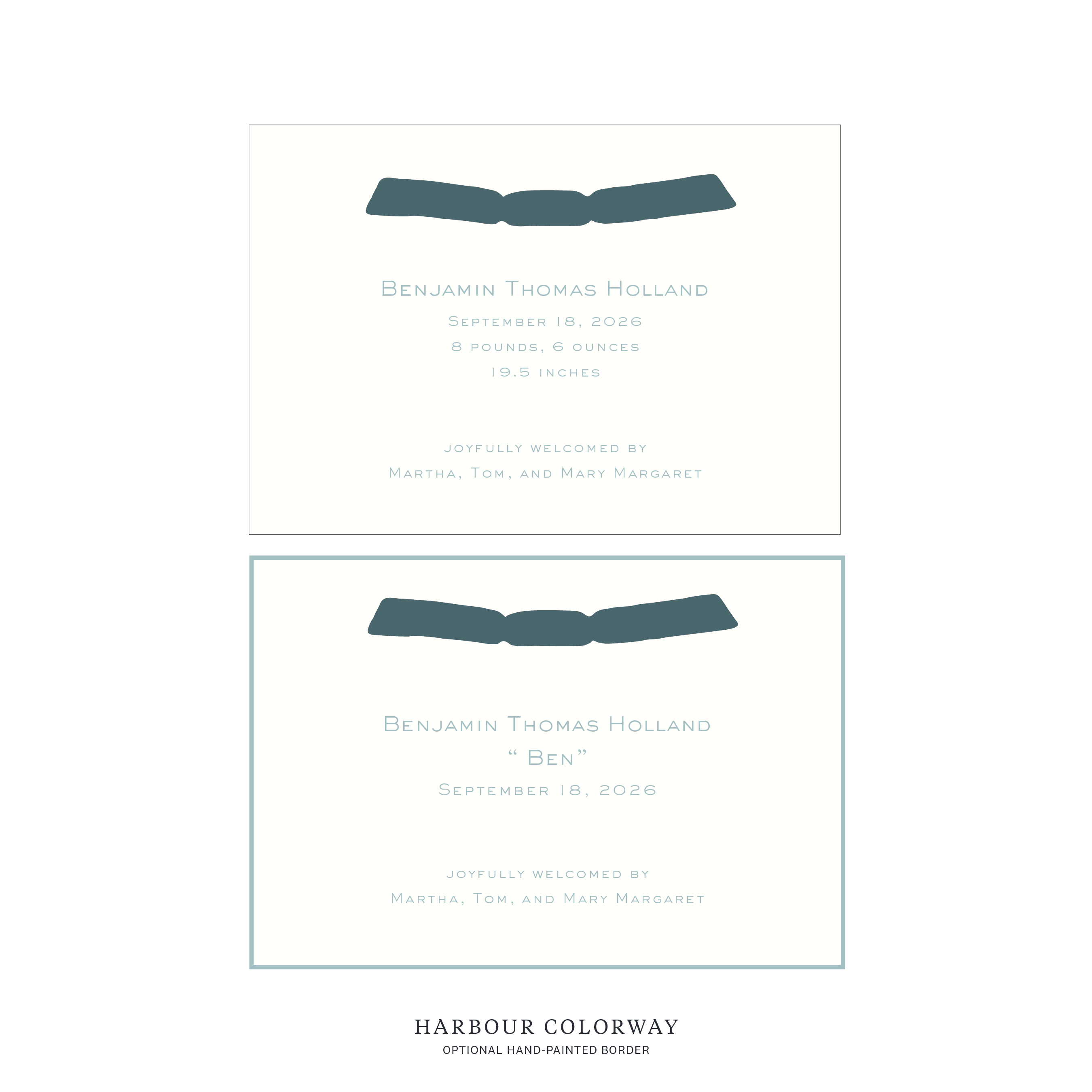 Richmond Ribbon Birth Announcement
