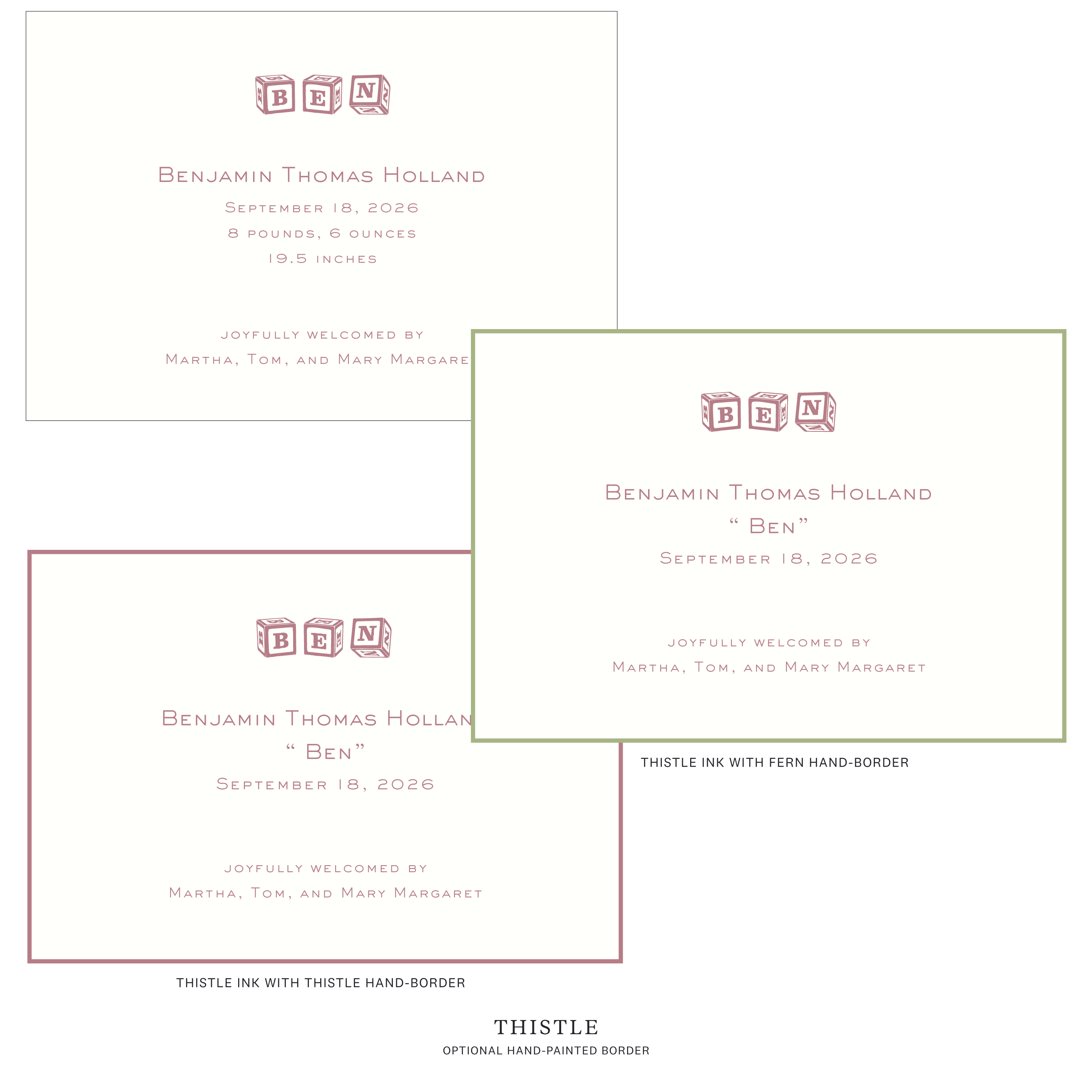 Richmond Motif Birth Announcement