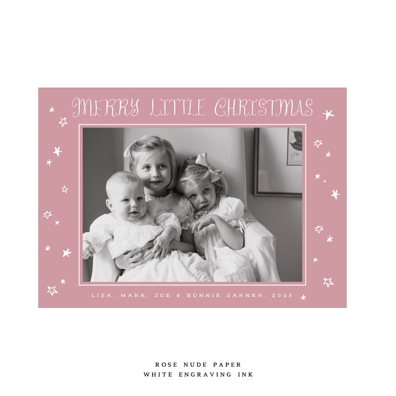 Walter 1-Color Engraved Medium Holiday Card