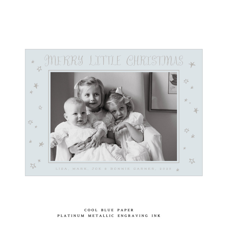 Walter 1-Color Engraved Medium Holiday Card