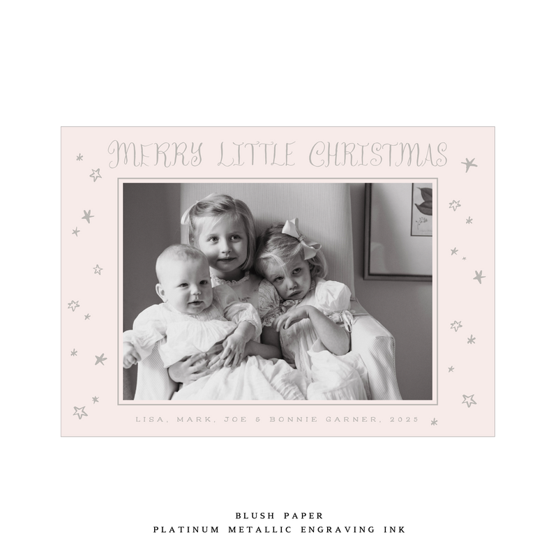 Walter 1-Color Engraved Medium Holiday Card