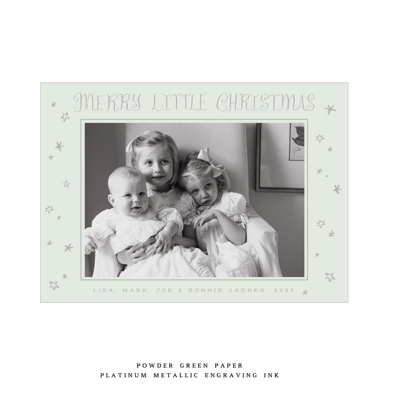 Walter 1-Color Engraved Medium Holiday Card