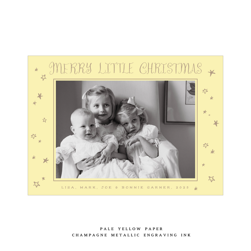 Walter 1-Color Engraved Medium Holiday Card