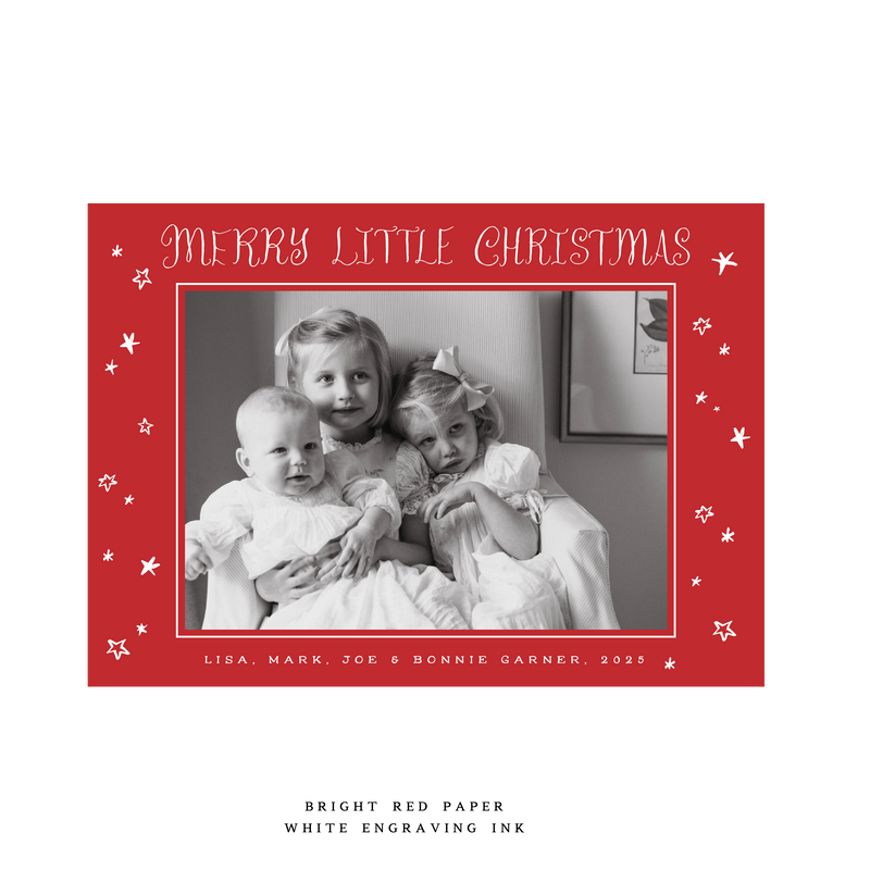 Walter 1-Color Engraved Medium Holiday Card