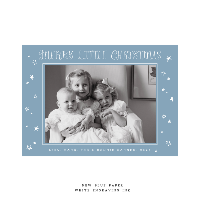 Walter 1-Color Engraved Medium Holiday Card