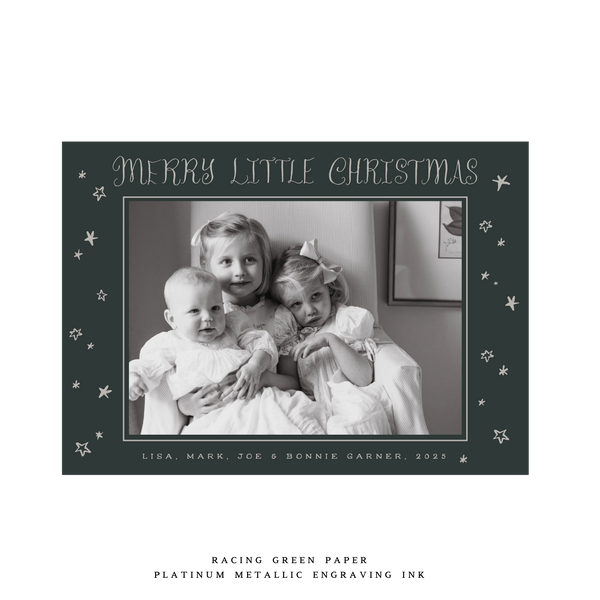 Walter 1-Color Engraved Medium Holiday Card