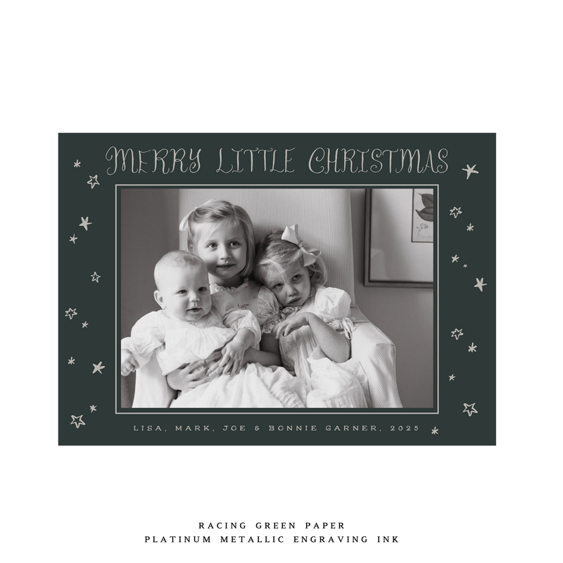 Walter 1-Color Engraved Medium Holiday Card