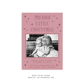 Walter Medium Letterpress Birth Announcement Holiday Card