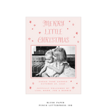 Walter Medium Letterpress Birth Announcement Holiday Card