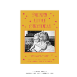 Walter Medium Letterpress Birth Announcement Holiday Card