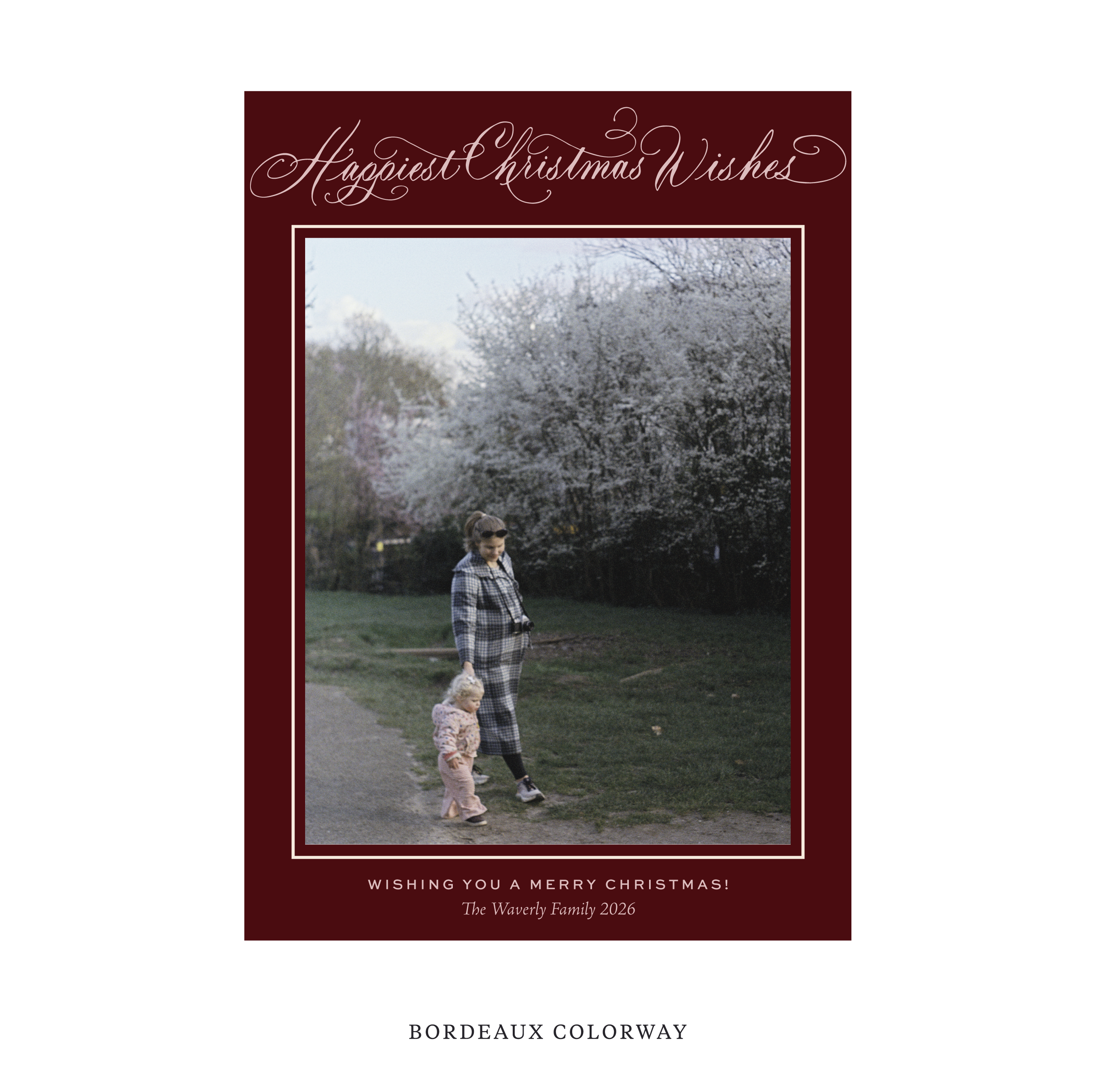 Waverly Classic Flat Print Holiday Card, Large