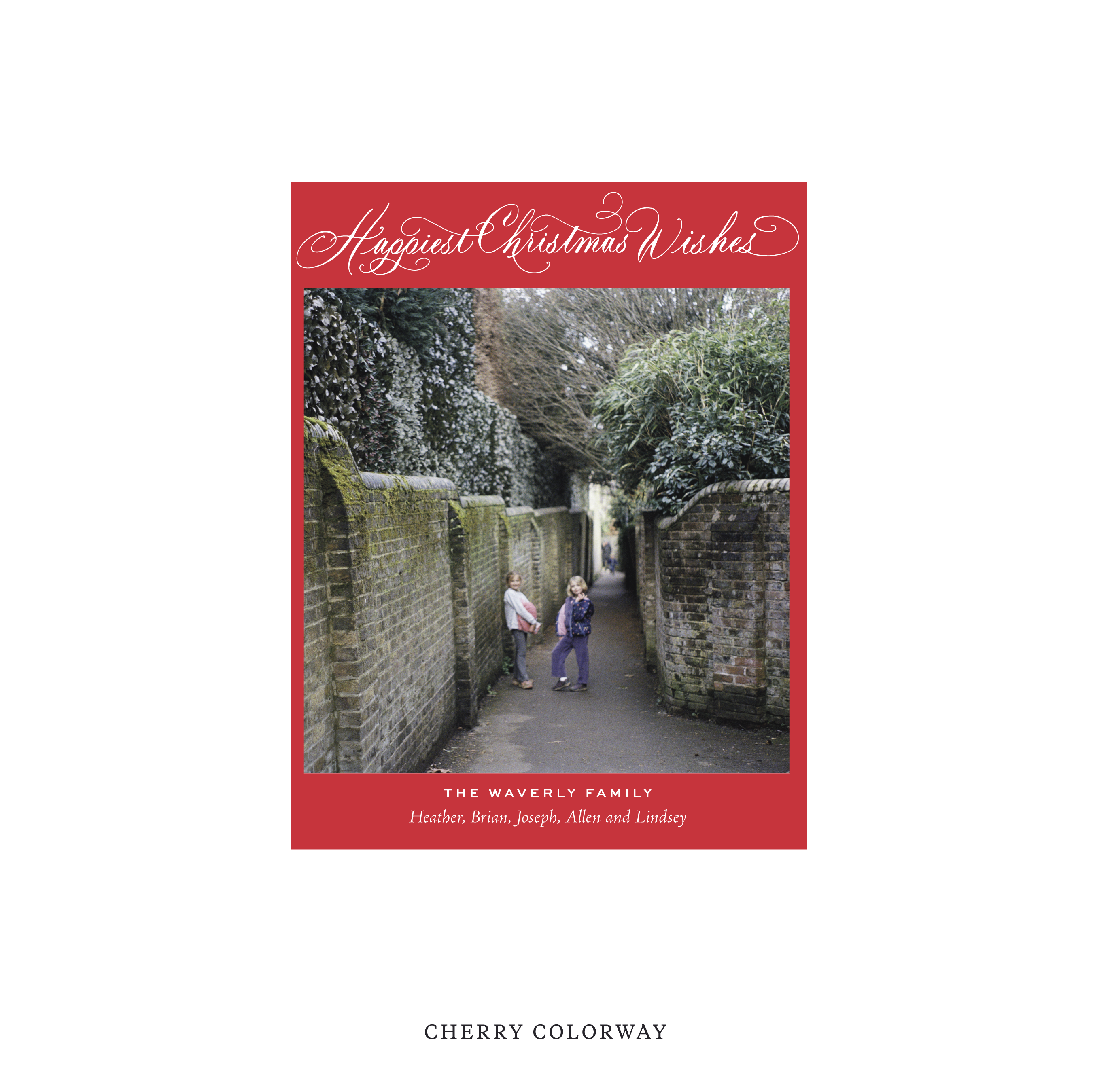 Waverly Classic Flat Print Holiday Card, Small