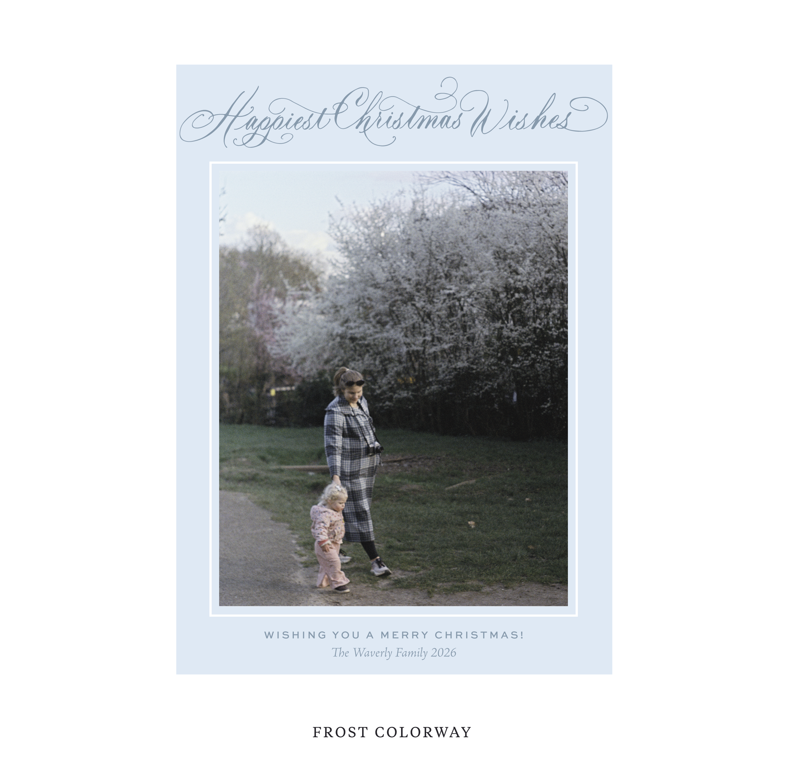 Waverly Classic Flat Print Holiday Card, Large