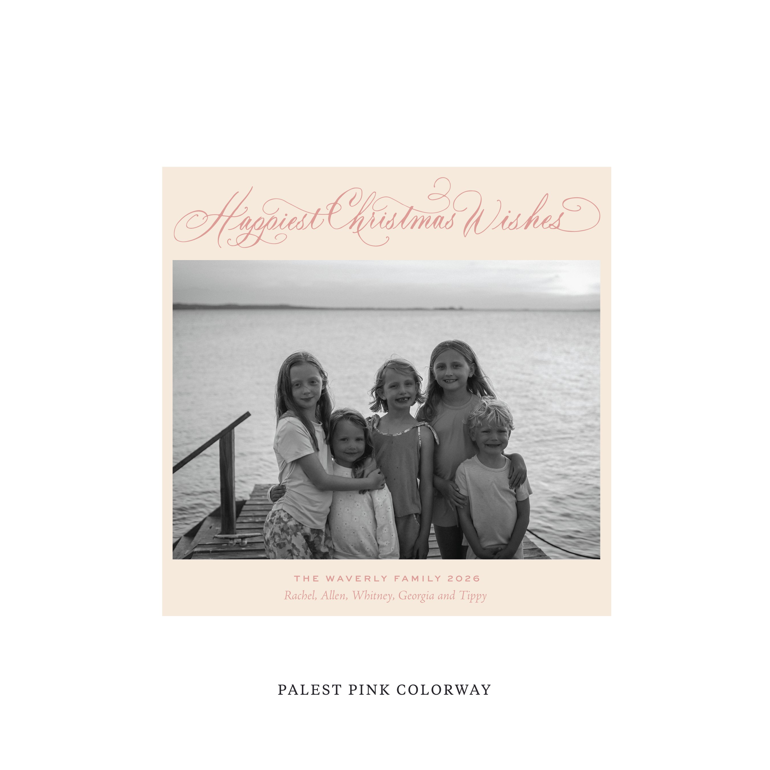 Waverly Classic Flat Print Holiday Card, Square