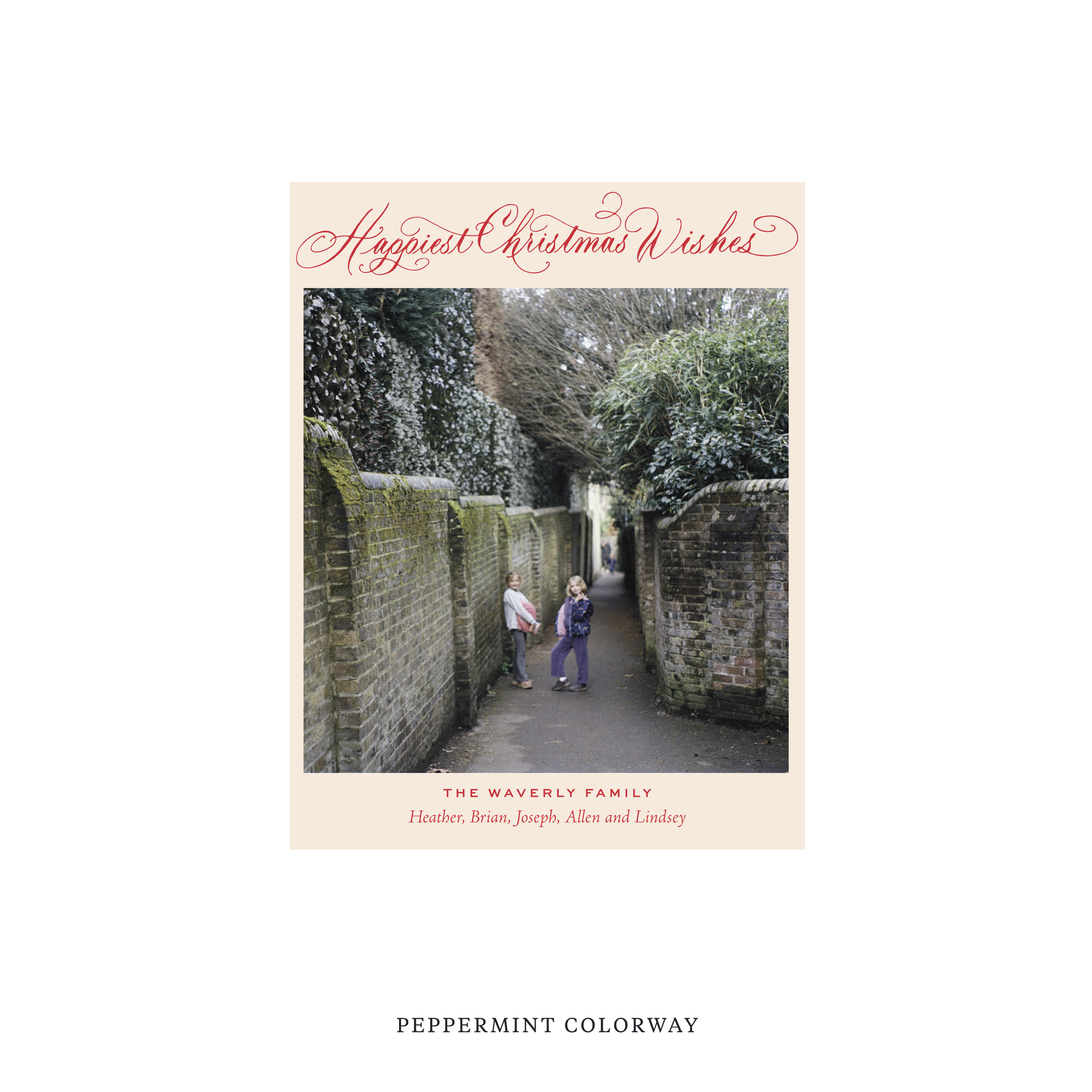 Waverly Classic Flat Print Holiday Card, Small