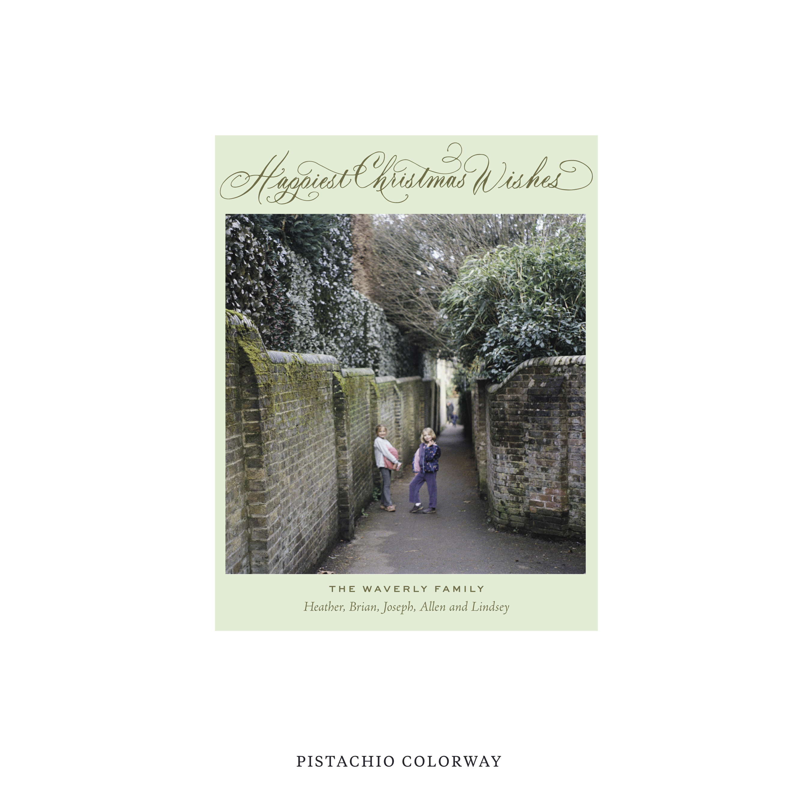 Waverly Classic Flat Print Holiday Card, Small