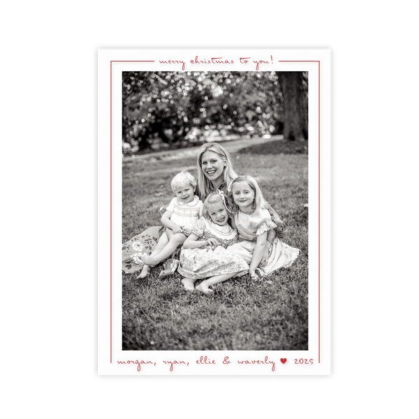 Waverly Engraved Medium Holiday Card
