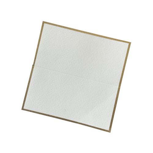 White & Gold Bordered Place Cards