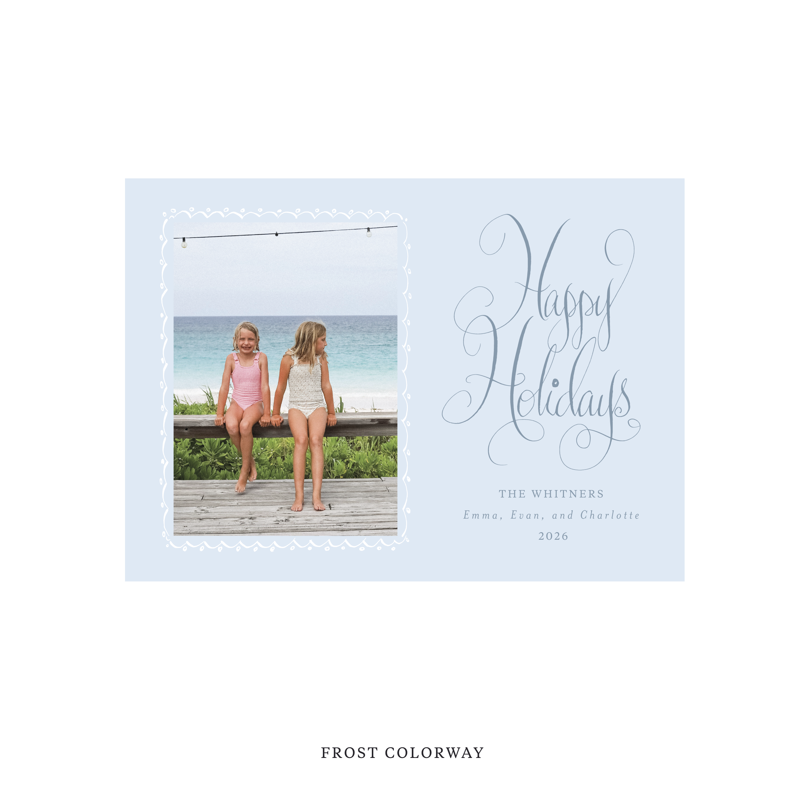 Whitner Classic Flat Print Holiday Card, Medium