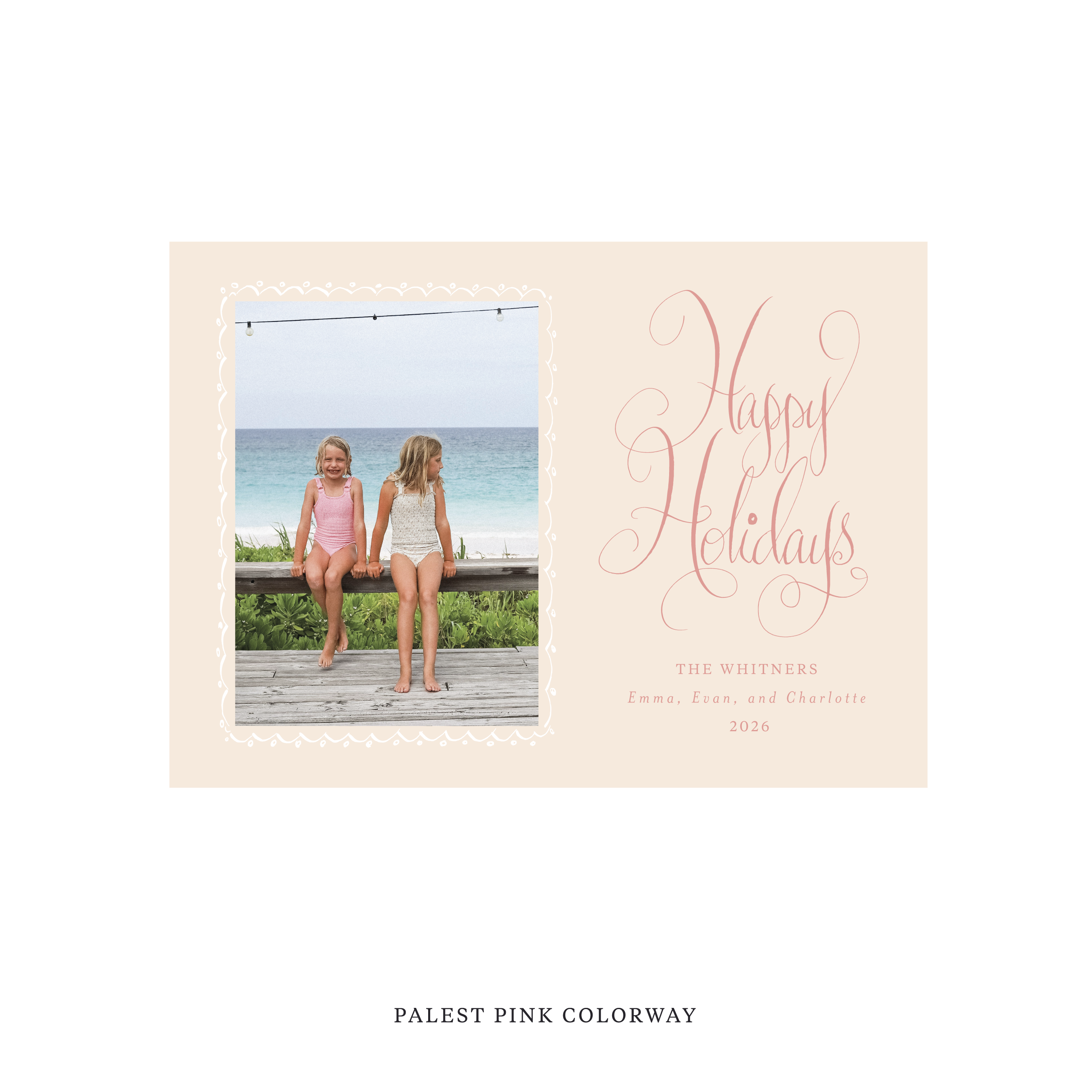 Whitner Classic Flat Print Holiday Card, Medium