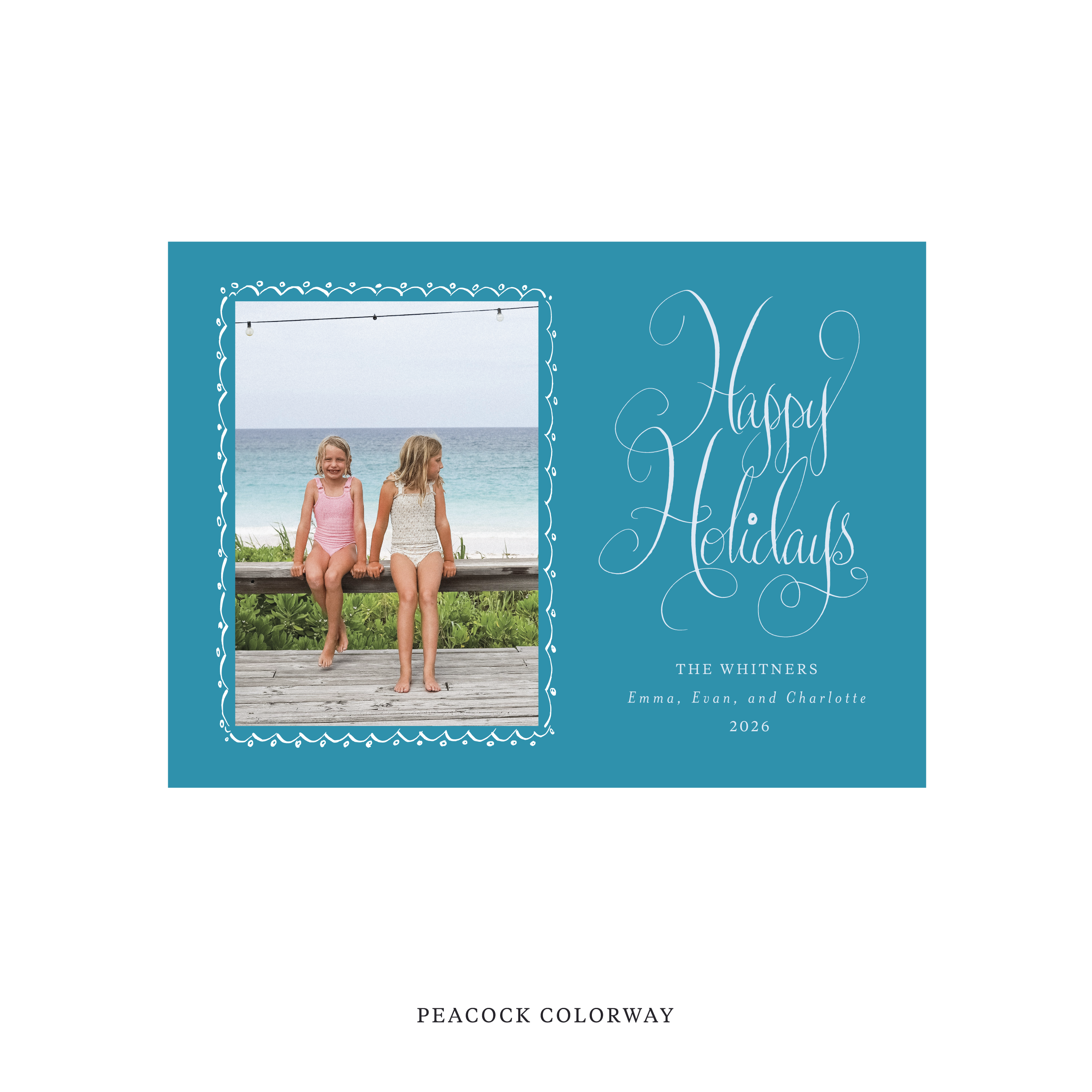Whitner Classic Flat Print Holiday Card, Medium