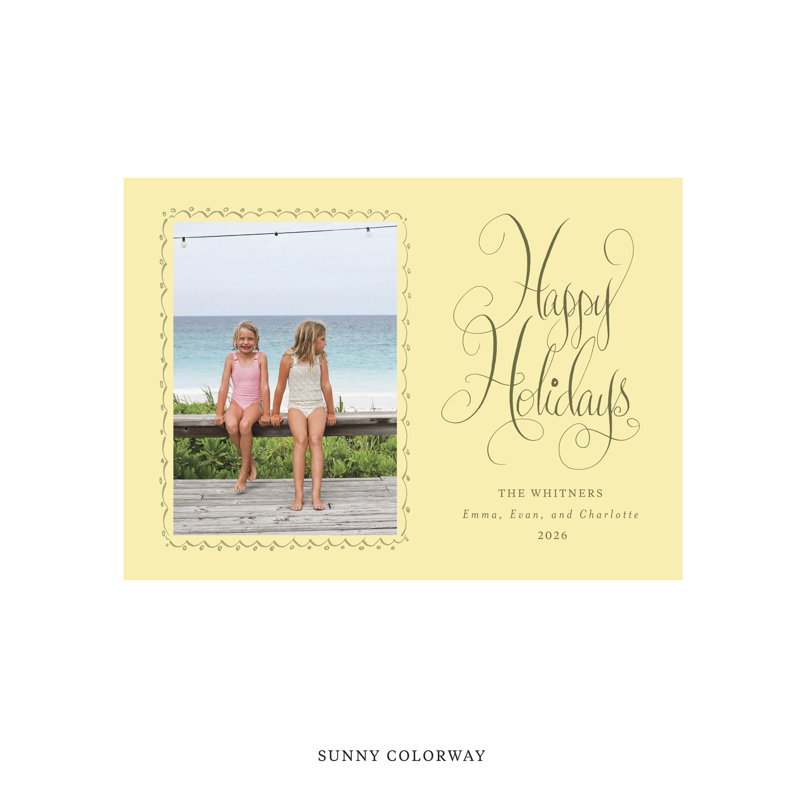 Whitner Classic Flat Print Holiday Card, Medium