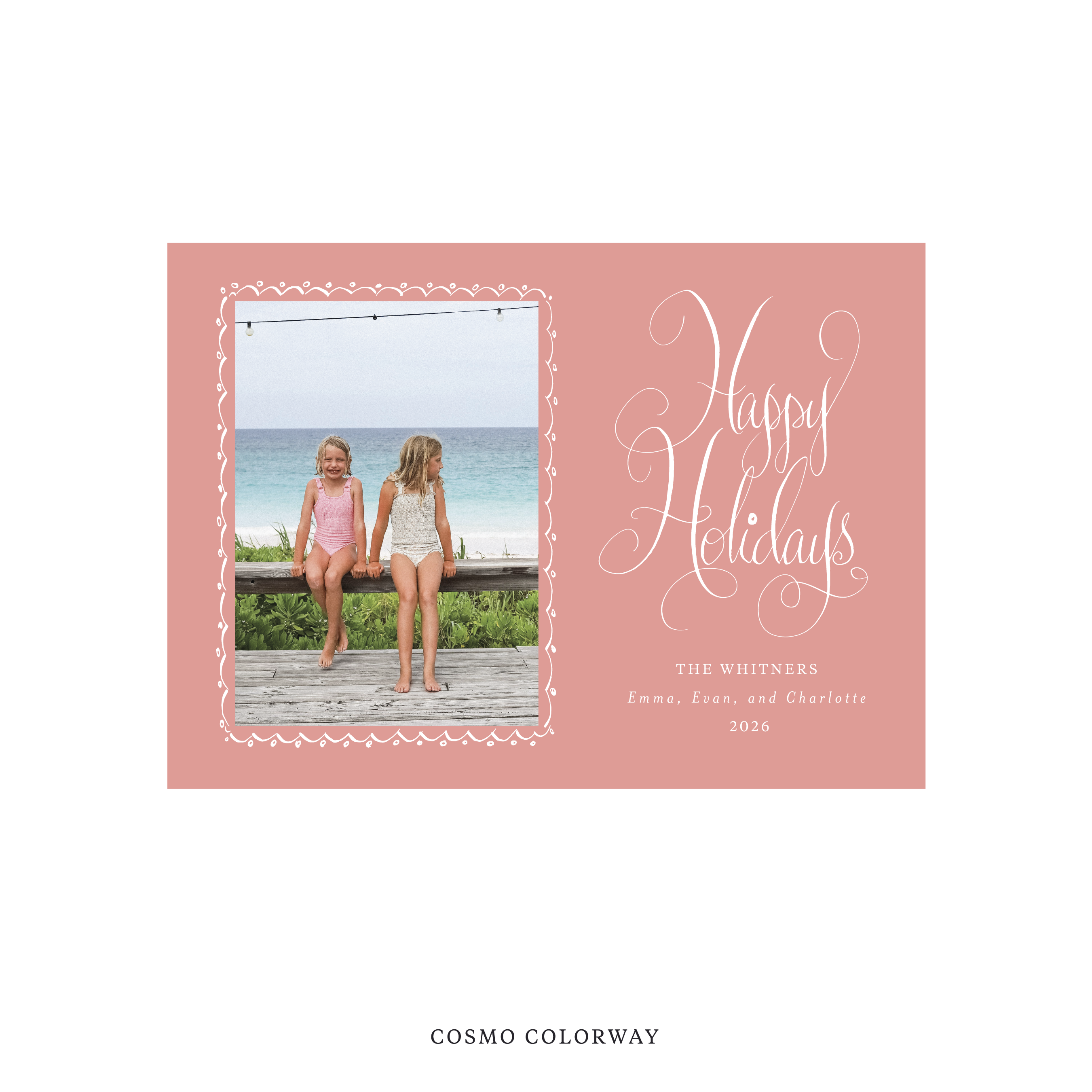 Whitner Classic Flat Print Holiday Card, Medium