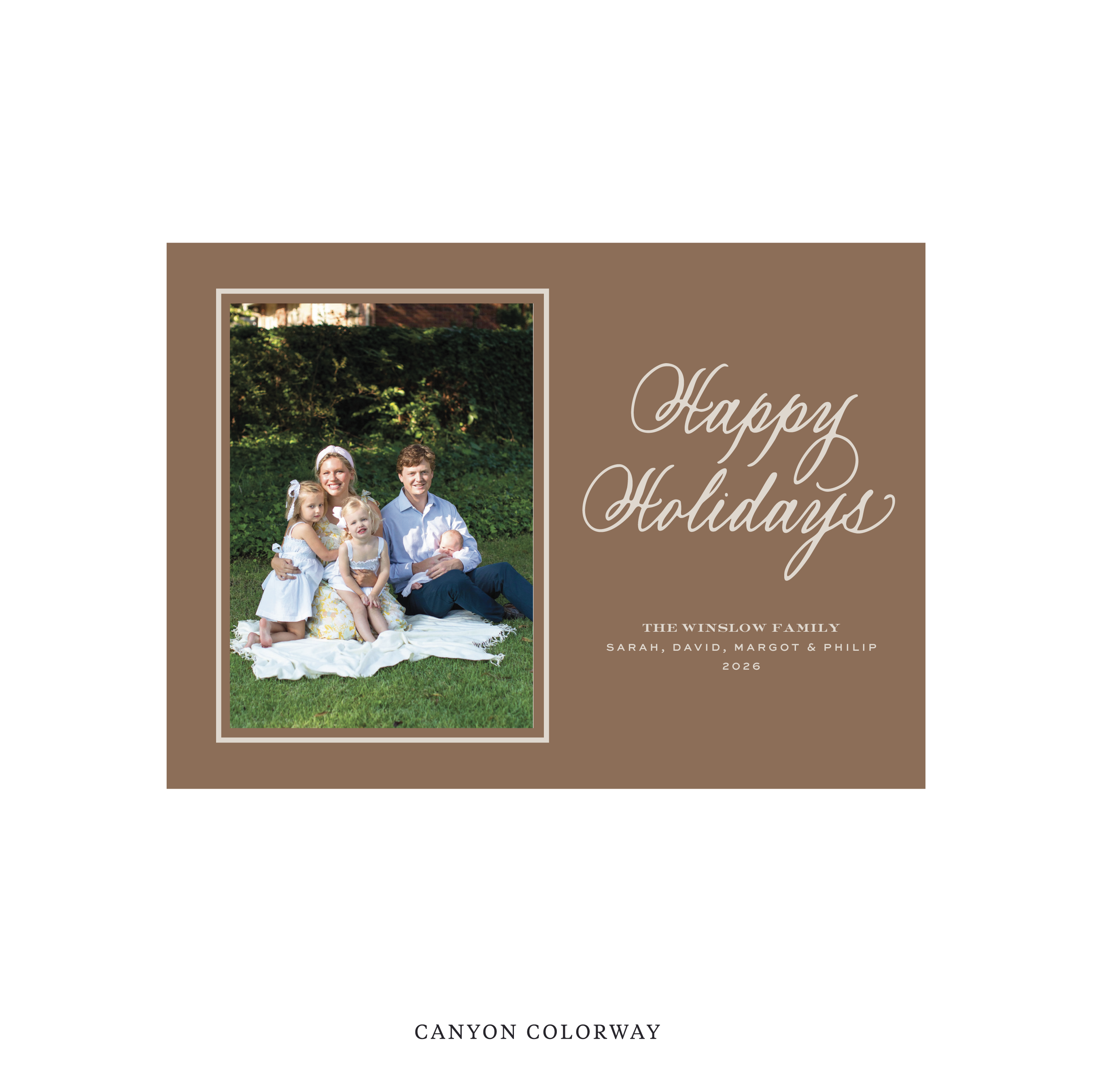 Winslow Classic Flat Print Holiday Card, Medium