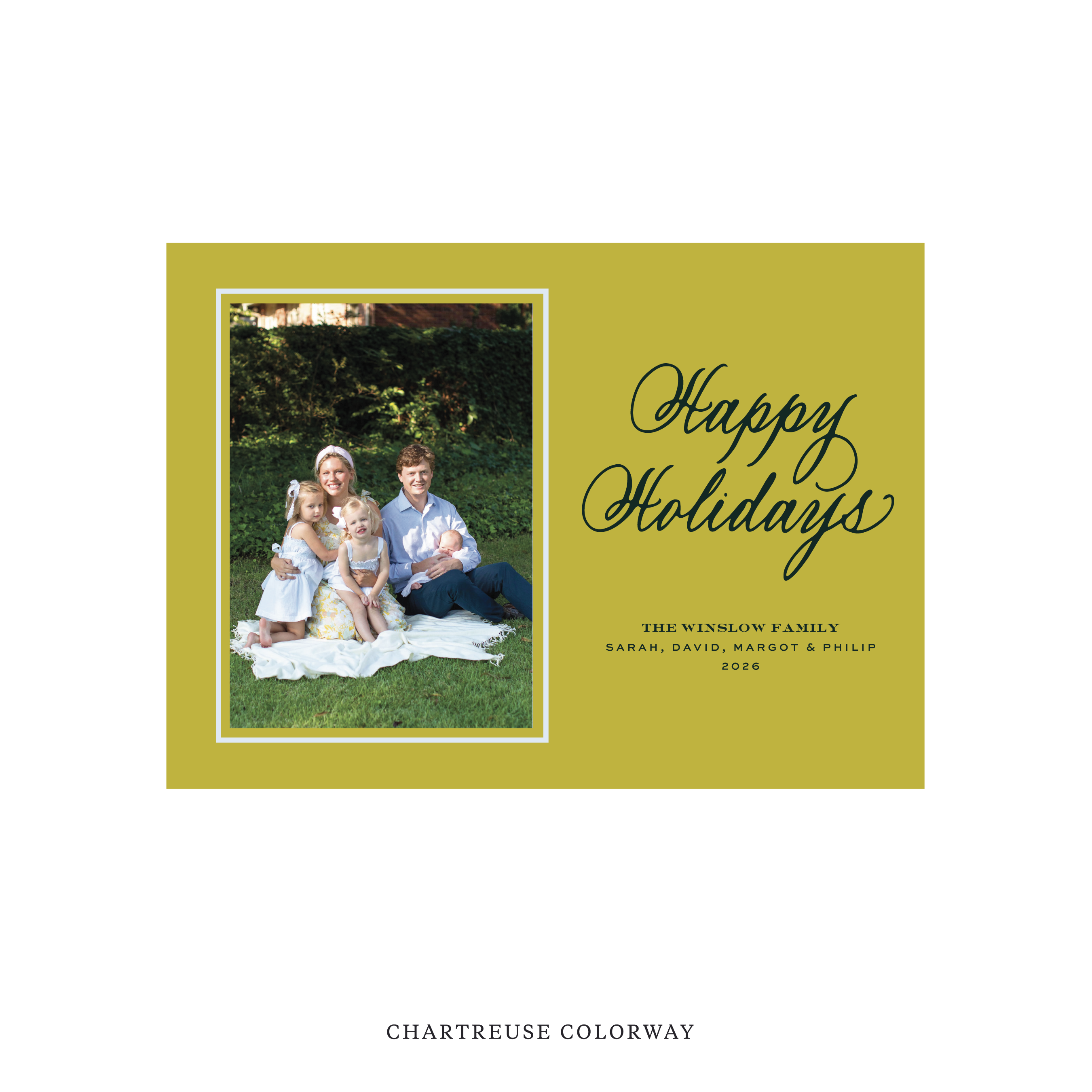 Winslow Classic Flat Print Holiday Card, Medium