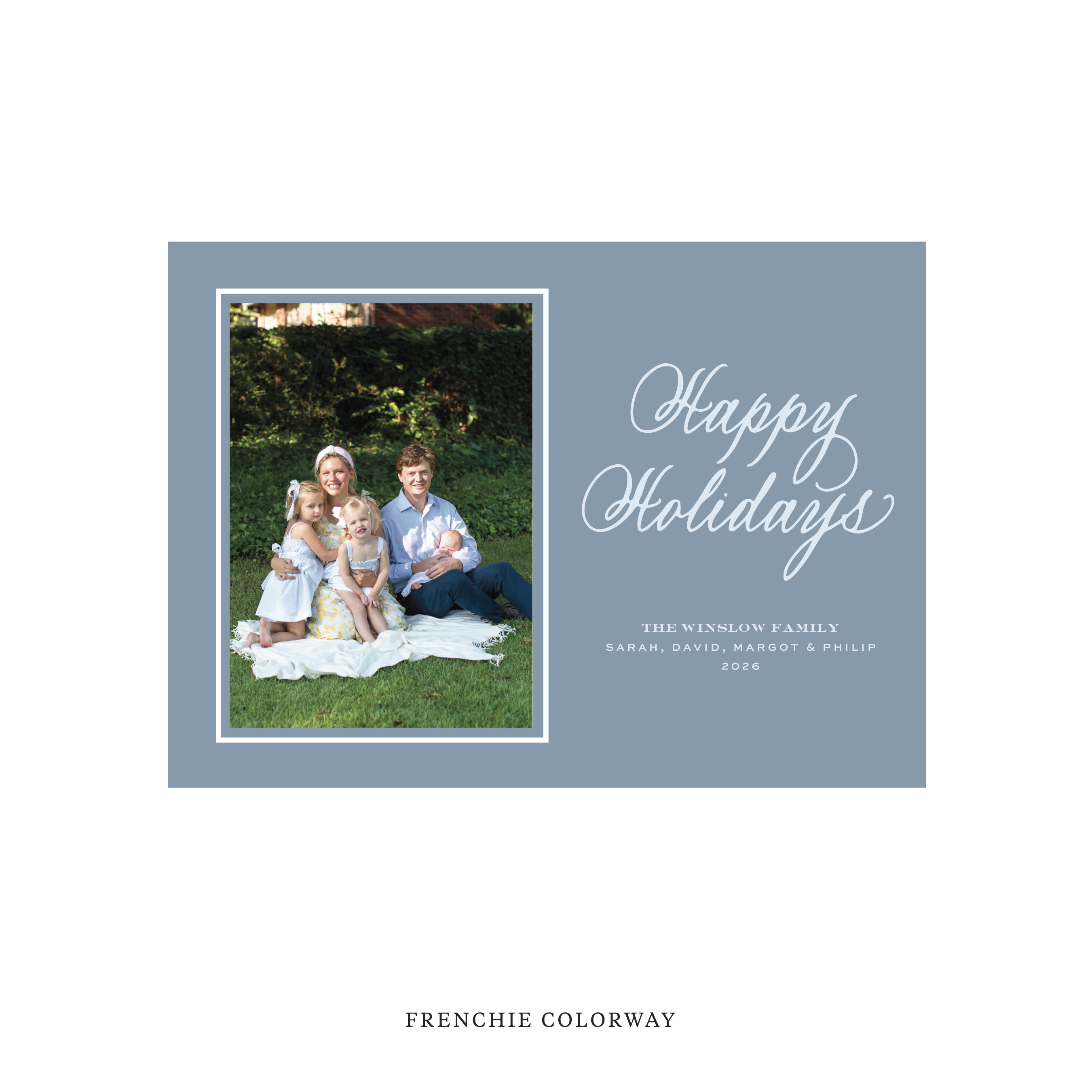 Winslow Classic Flat Print Holiday Card, Medium