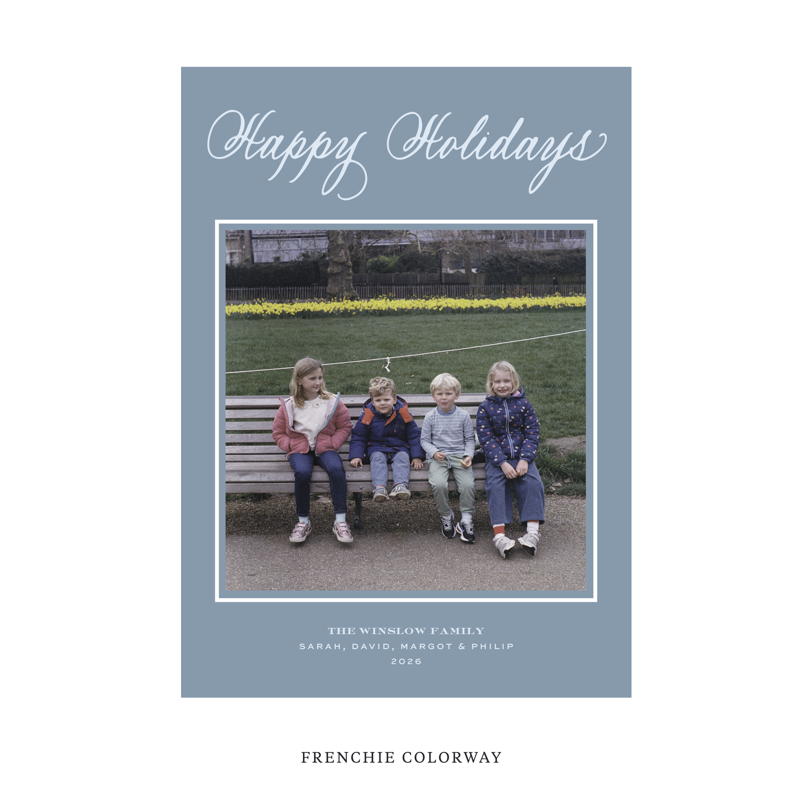 Winslow Classic Flat Print Holiday Card, Large