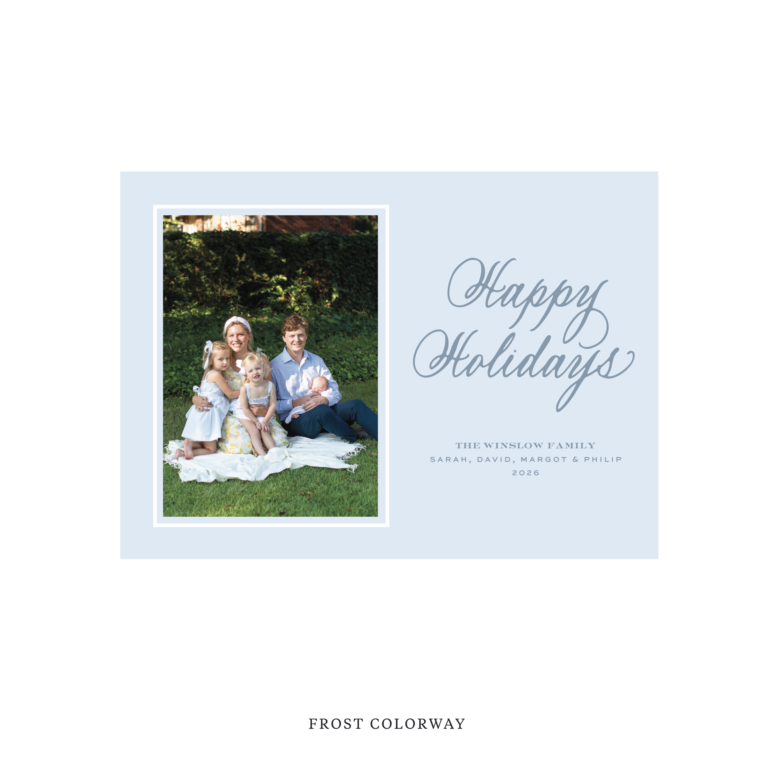 Winslow Classic Flat Print Holiday Card, Medium