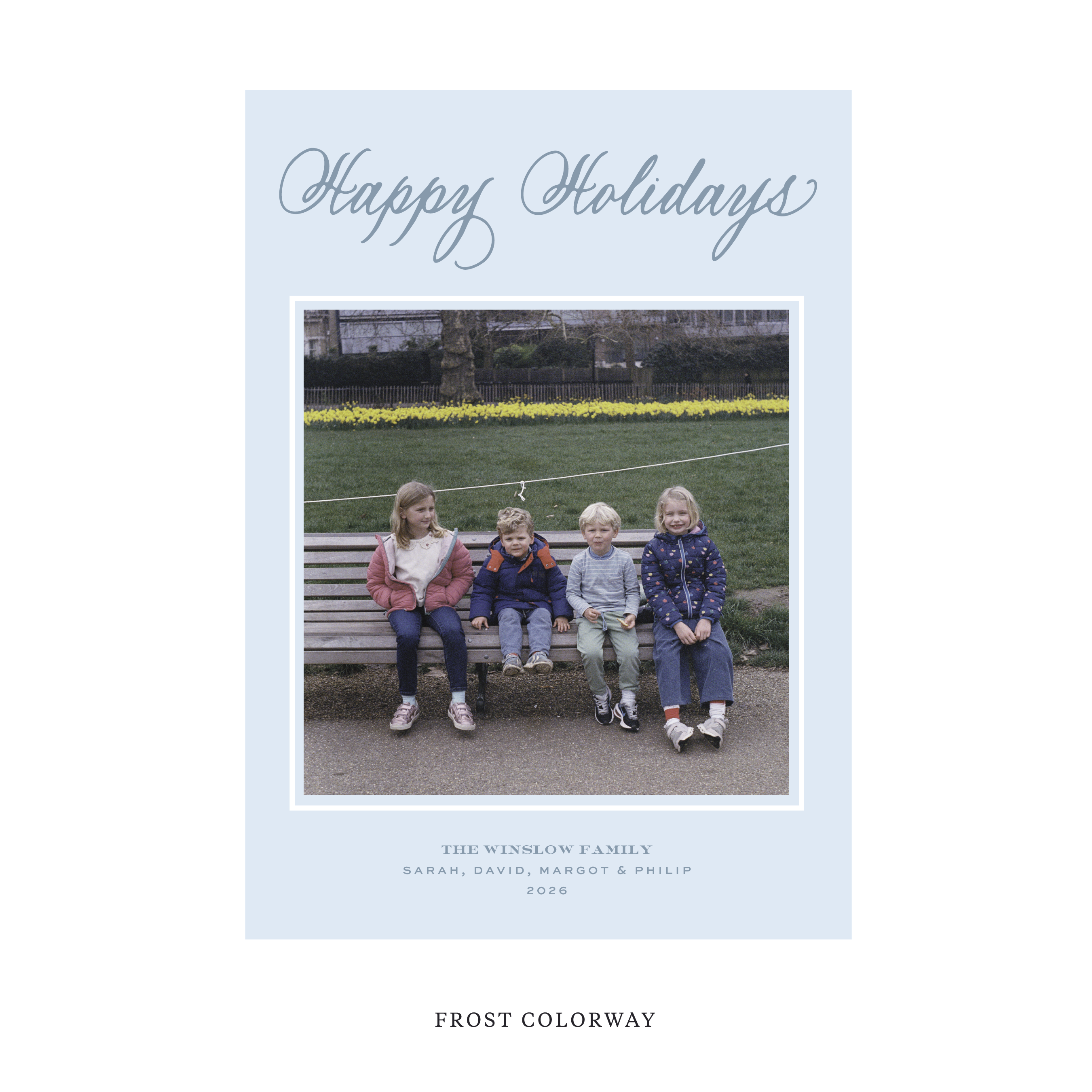 Winslow Classic Flat Print Holiday Card, Large