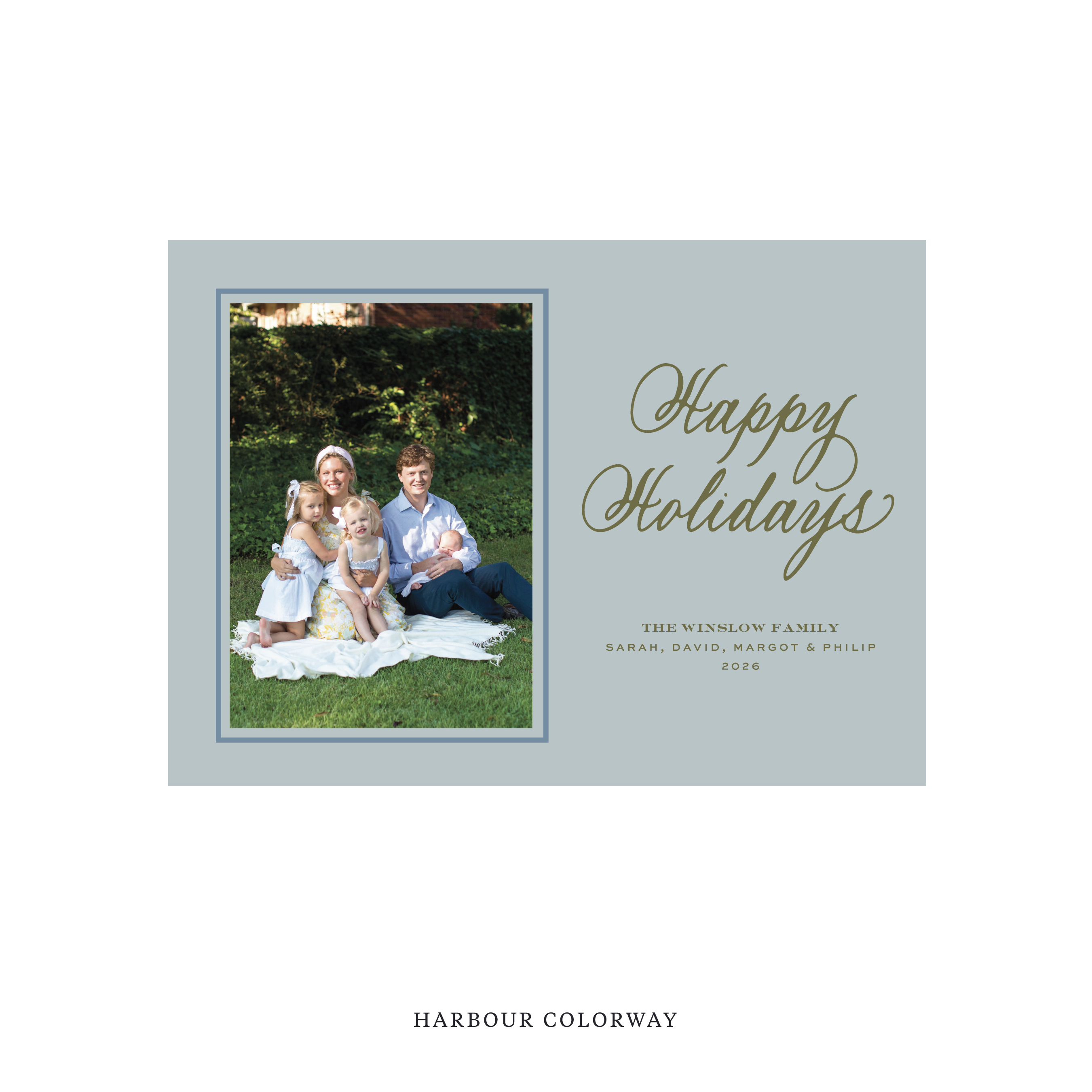 Winslow Classic Flat Print Holiday Card, Medium