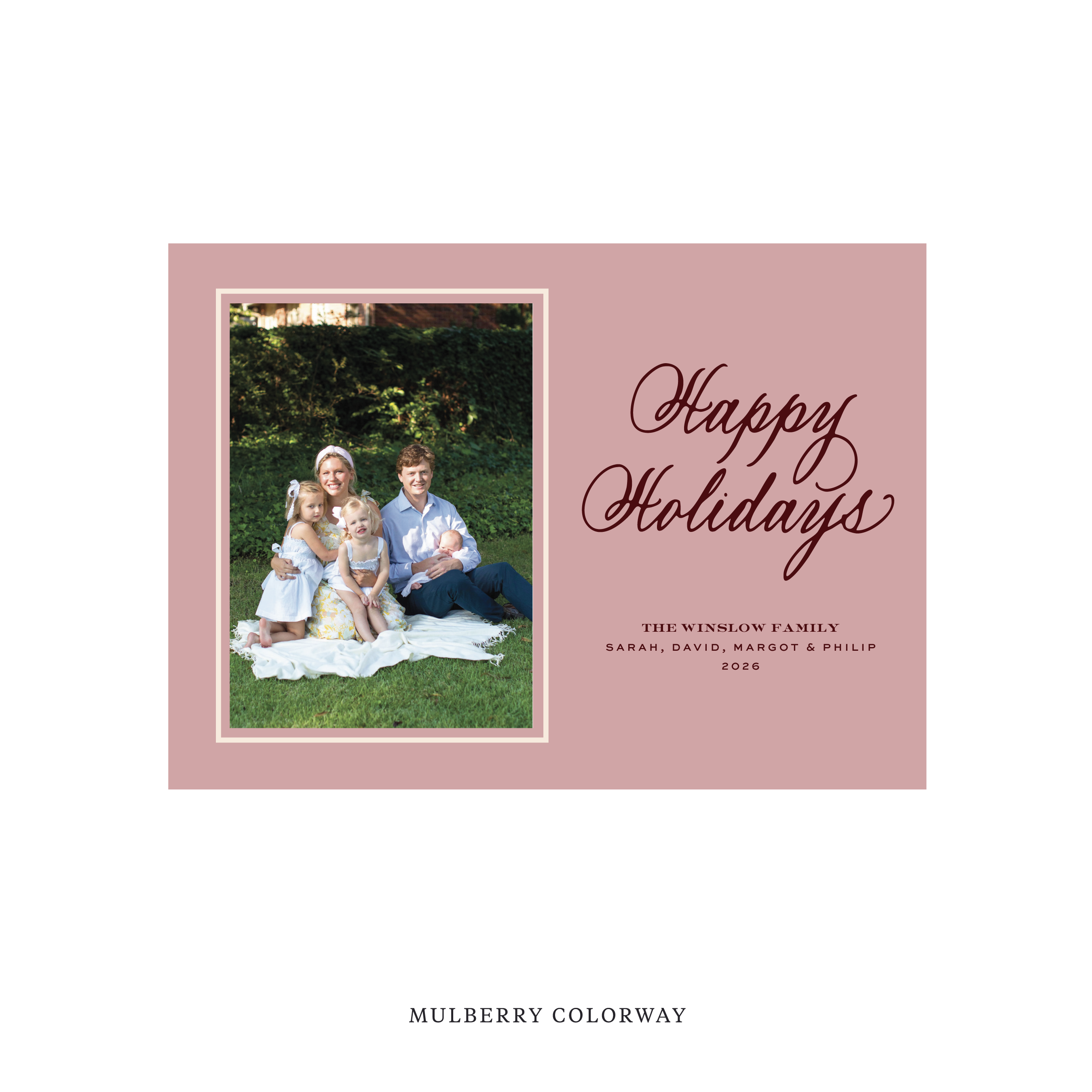 Winslow Classic Flat Print Holiday Card, Medium