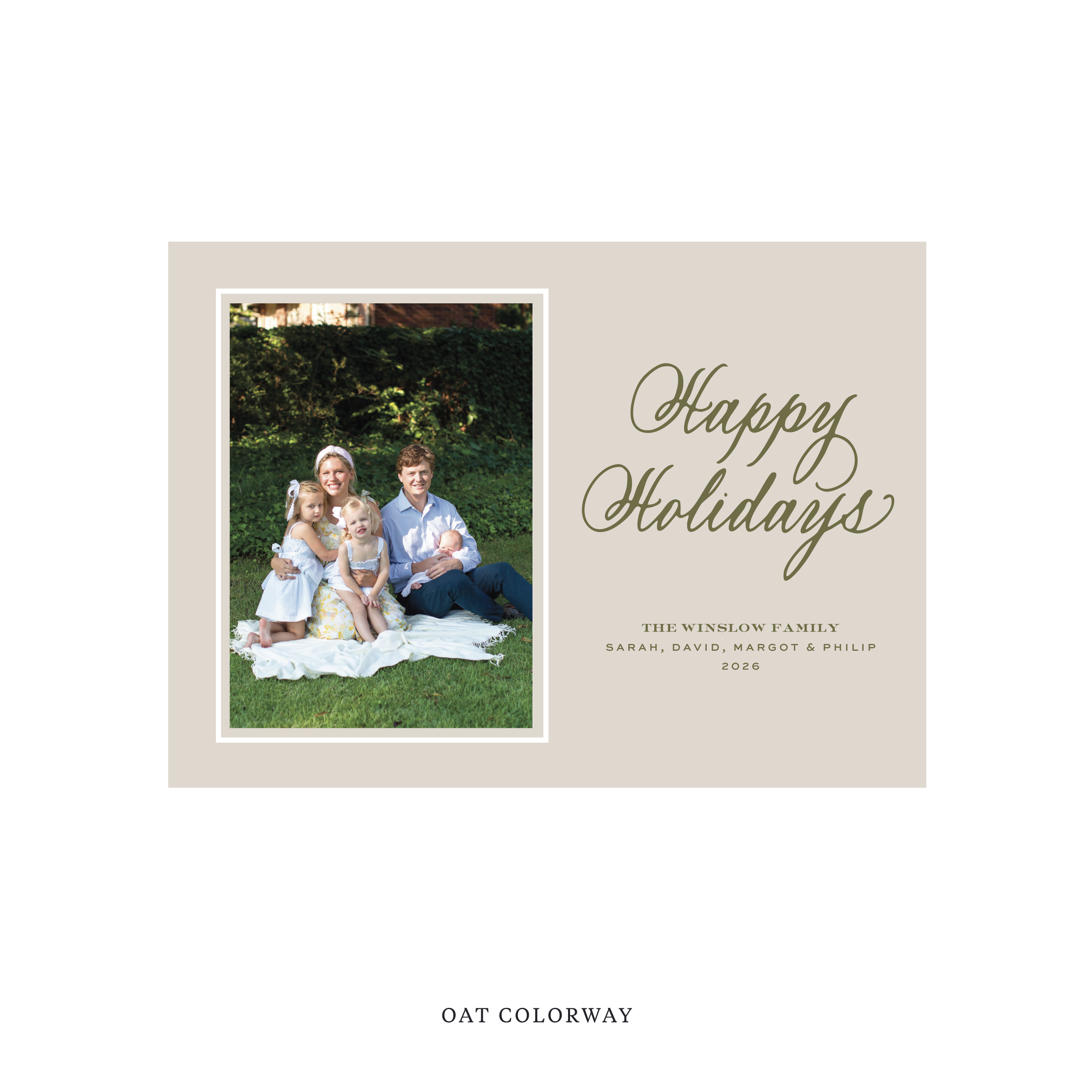 Winslow Classic Flat Print Holiday Card, Medium