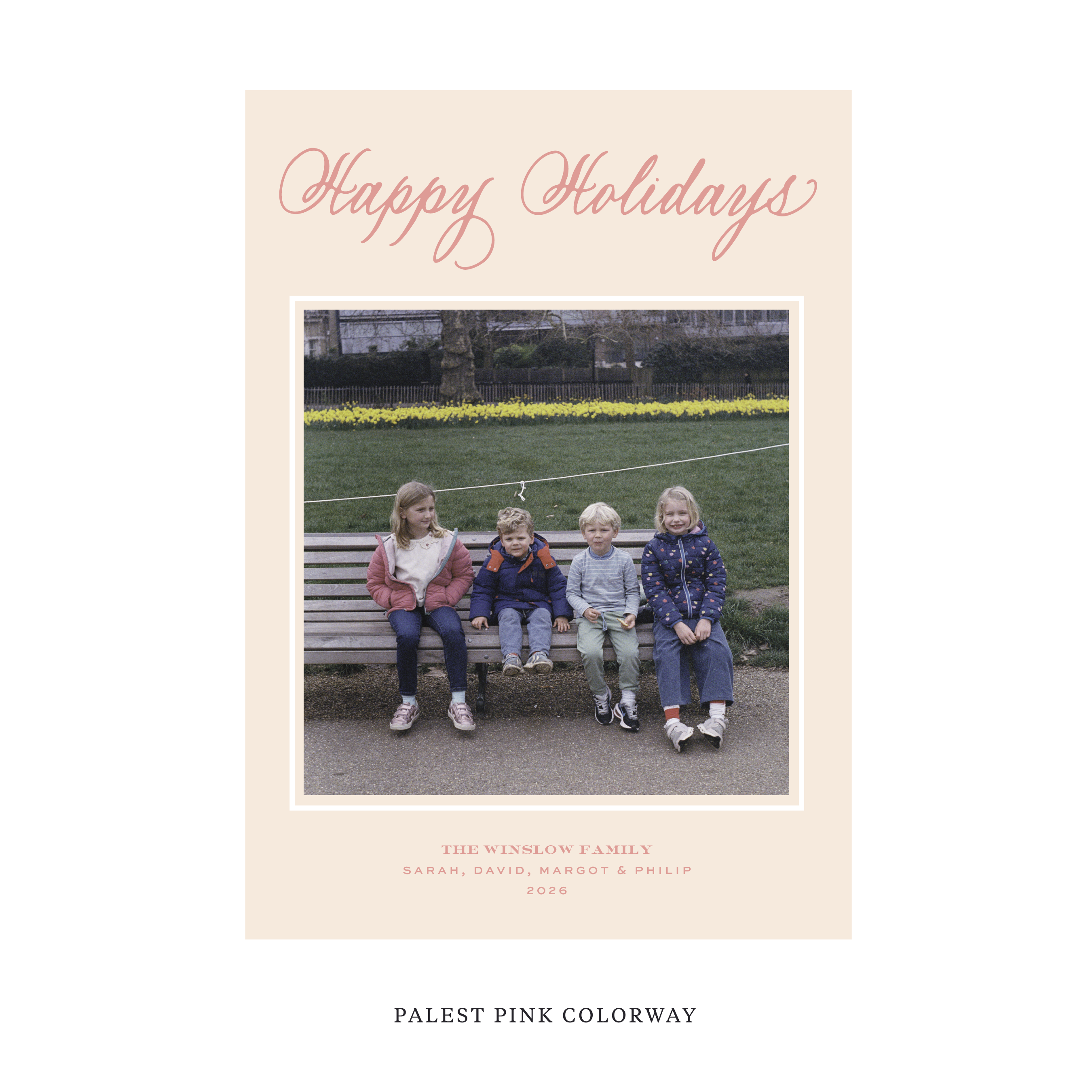 Winslow Classic Flat Print Holiday Card, Large