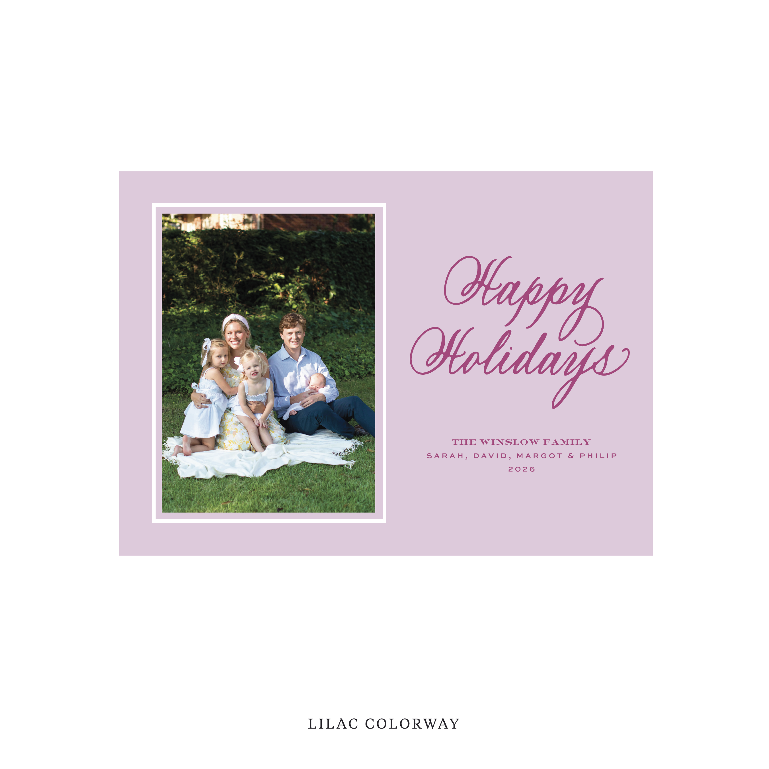 Winslow Classic Flat Print Holiday Card, Medium