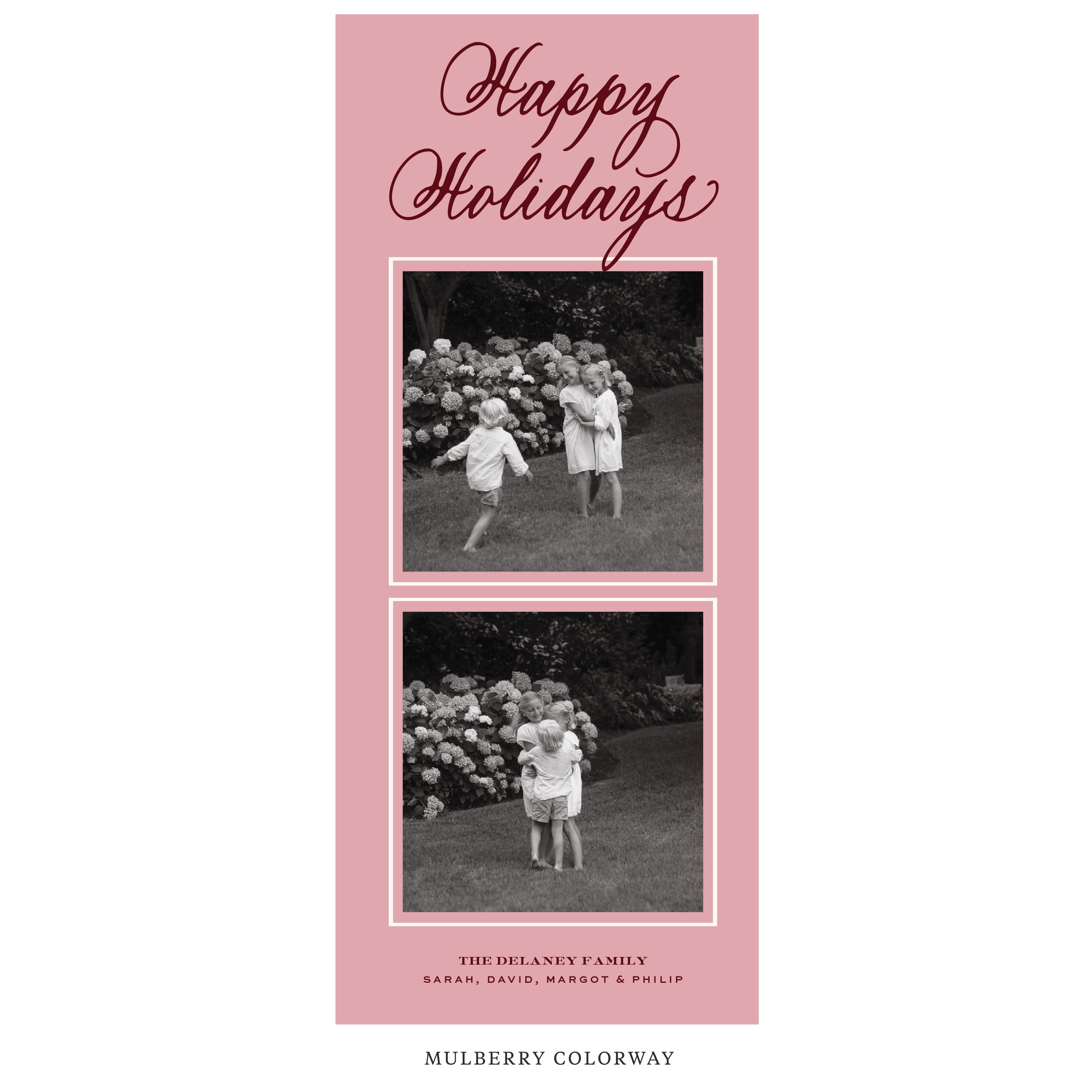 Winslow Digital Photo Holiday Card, Skinny