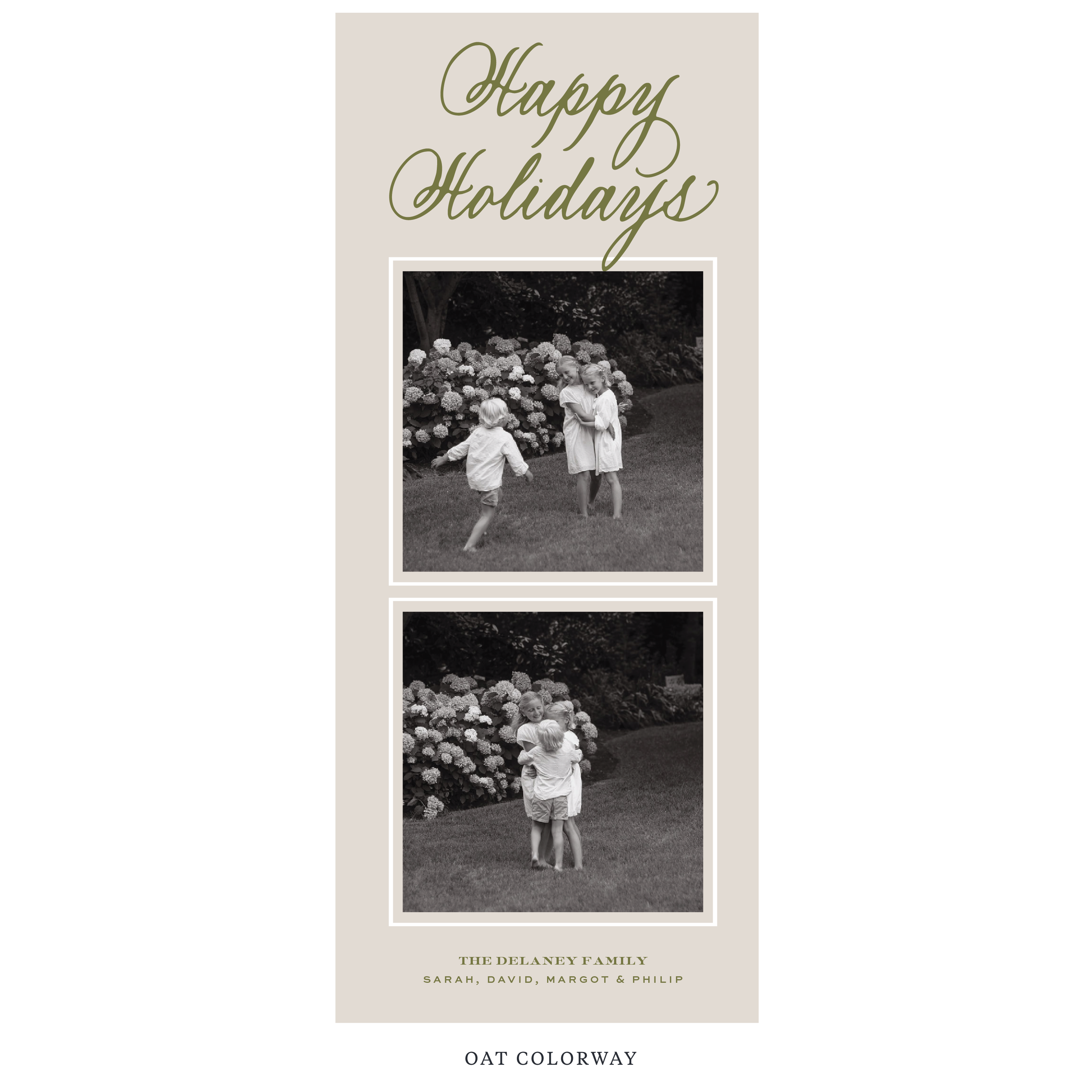 Winslow Digital Photo Holiday Card, Skinny